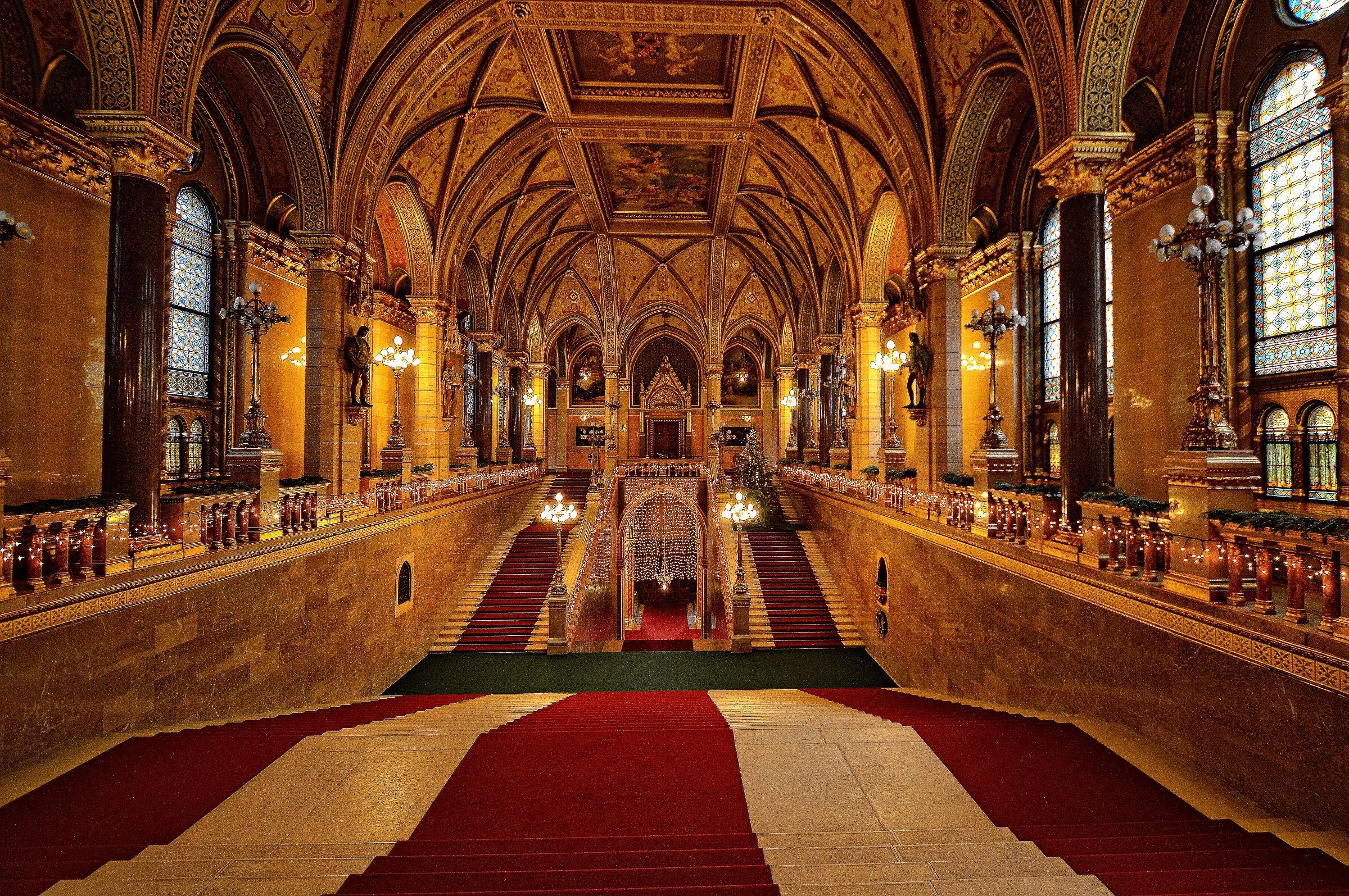 Inside Parliament in Budapest