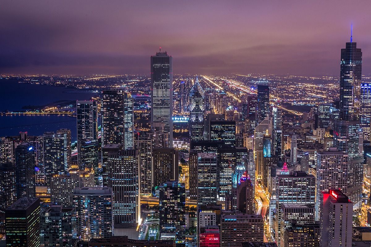 blue hour of Chicago