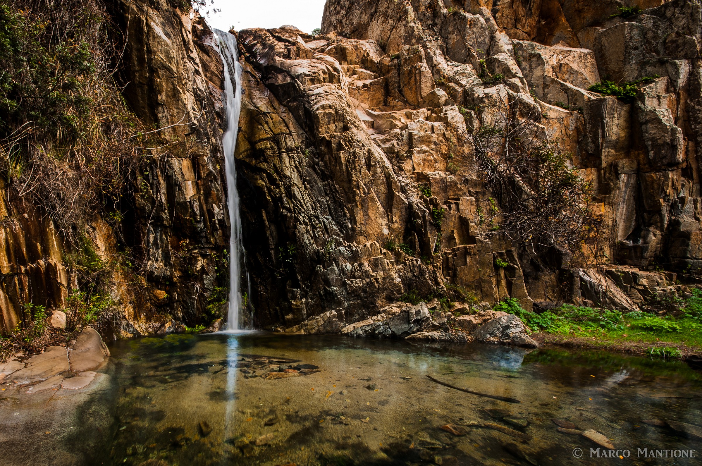 Waterfall and pond