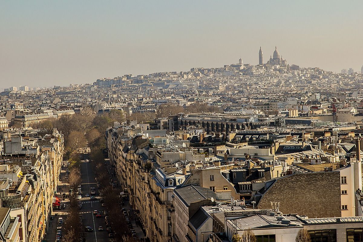 Montmartre dall'Arco di Trionfo