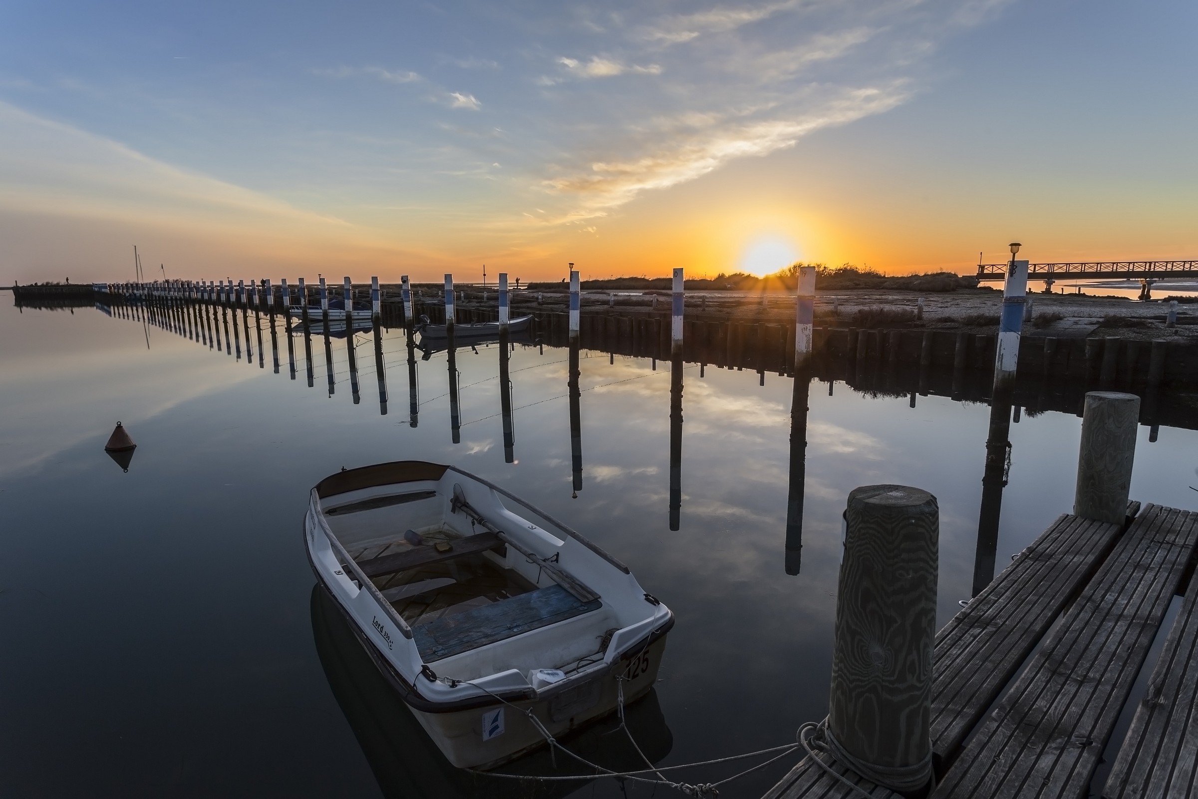 la quiete sul porticciolo della Pineta di Grado