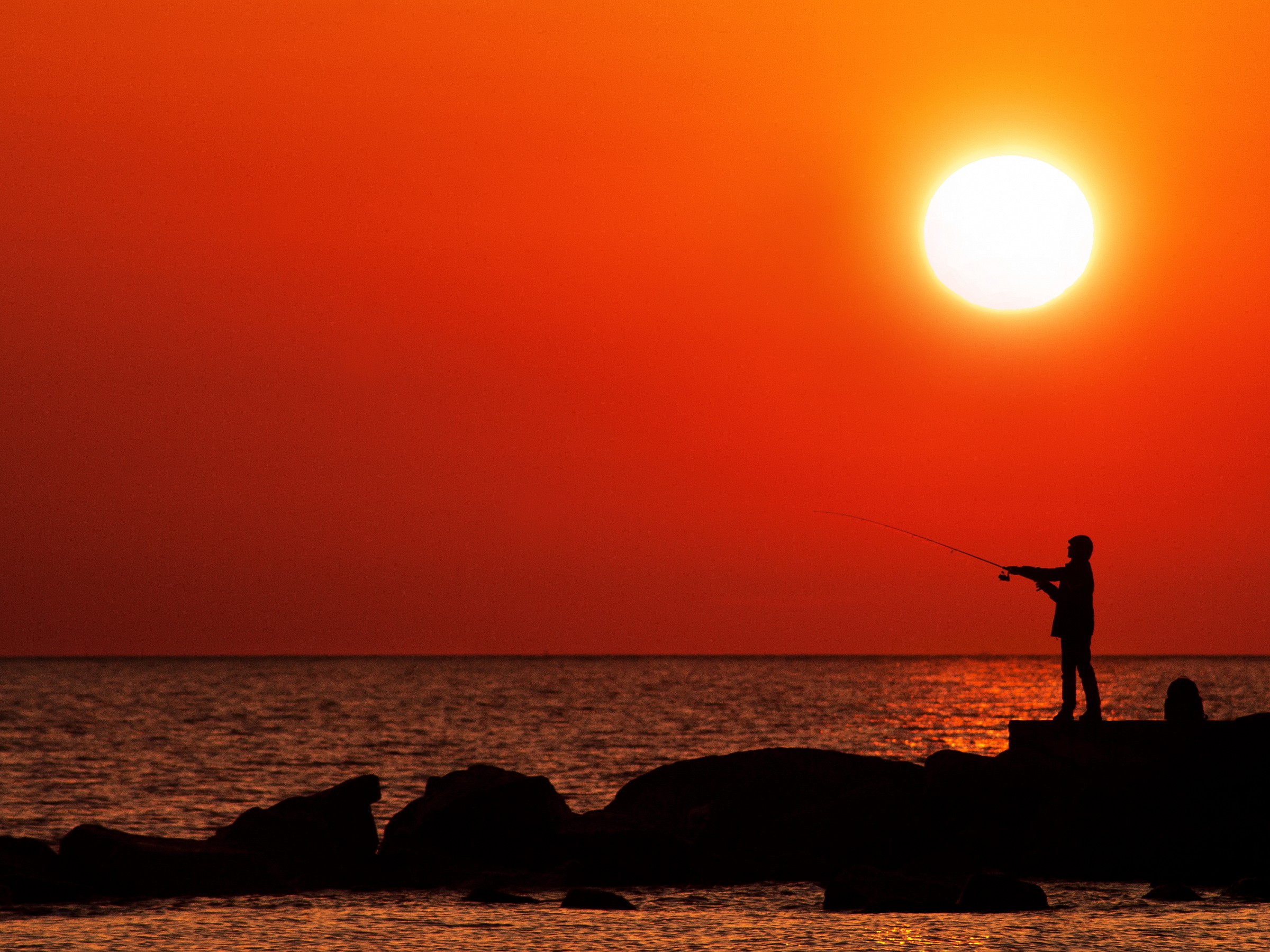 Tramonto sul mare di Ostia