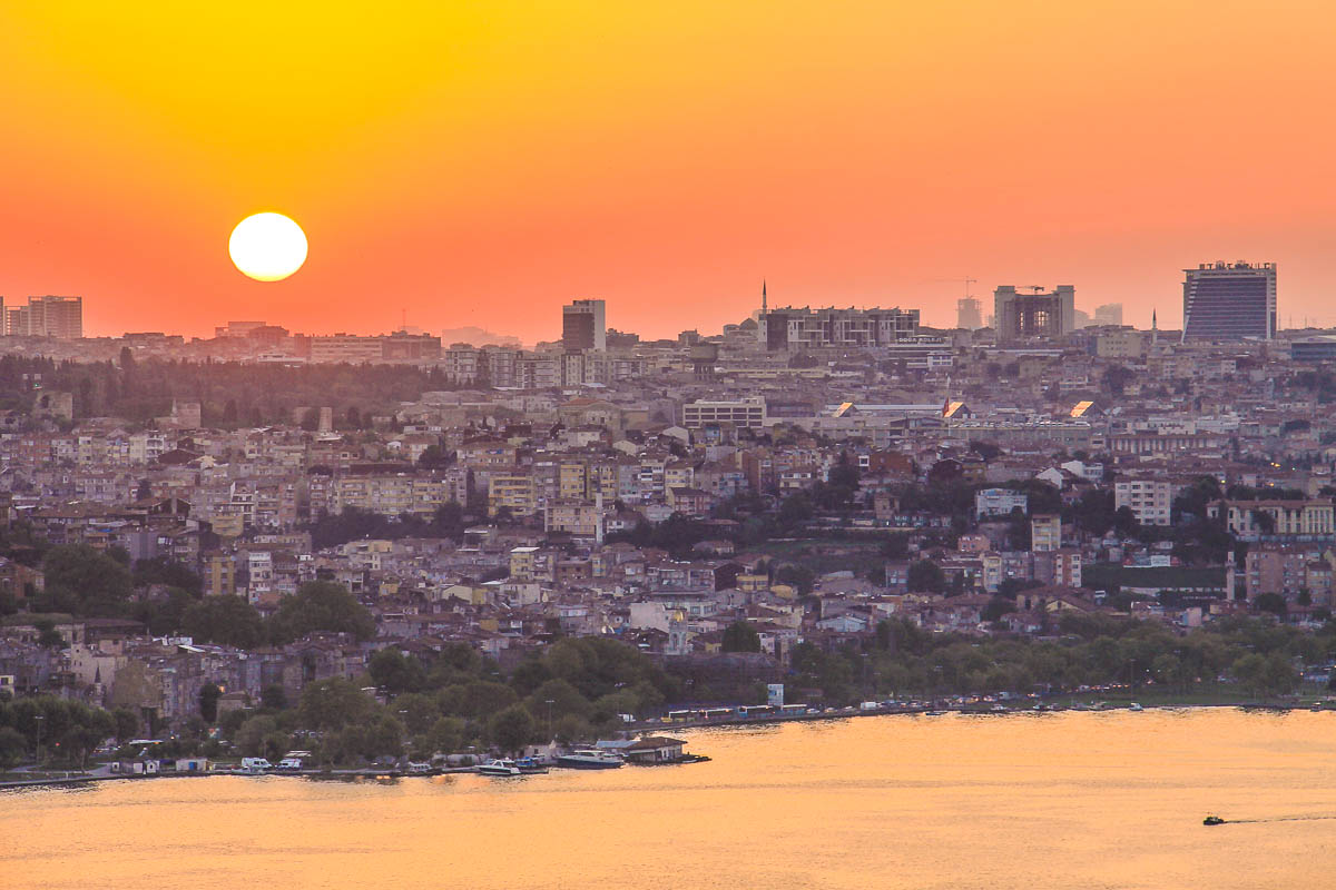 The sunset on the Golden Horn