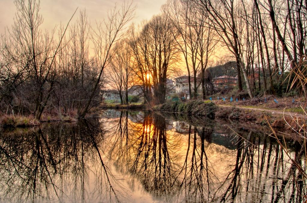 Lago di Sartirana, tramonto