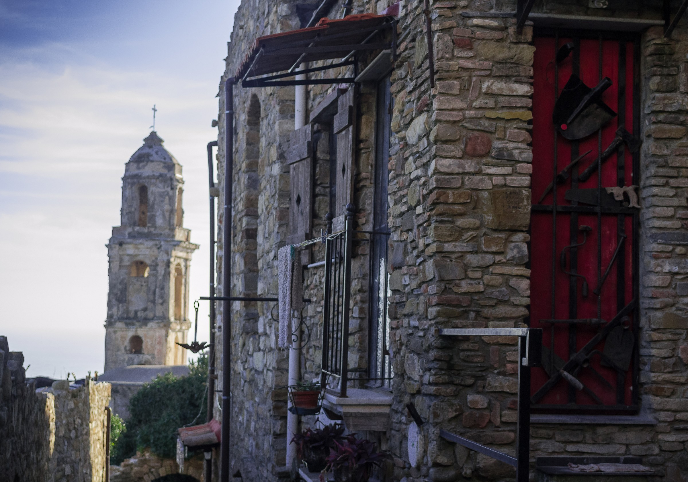 Bussana, view towards the church of Sant'Egidio