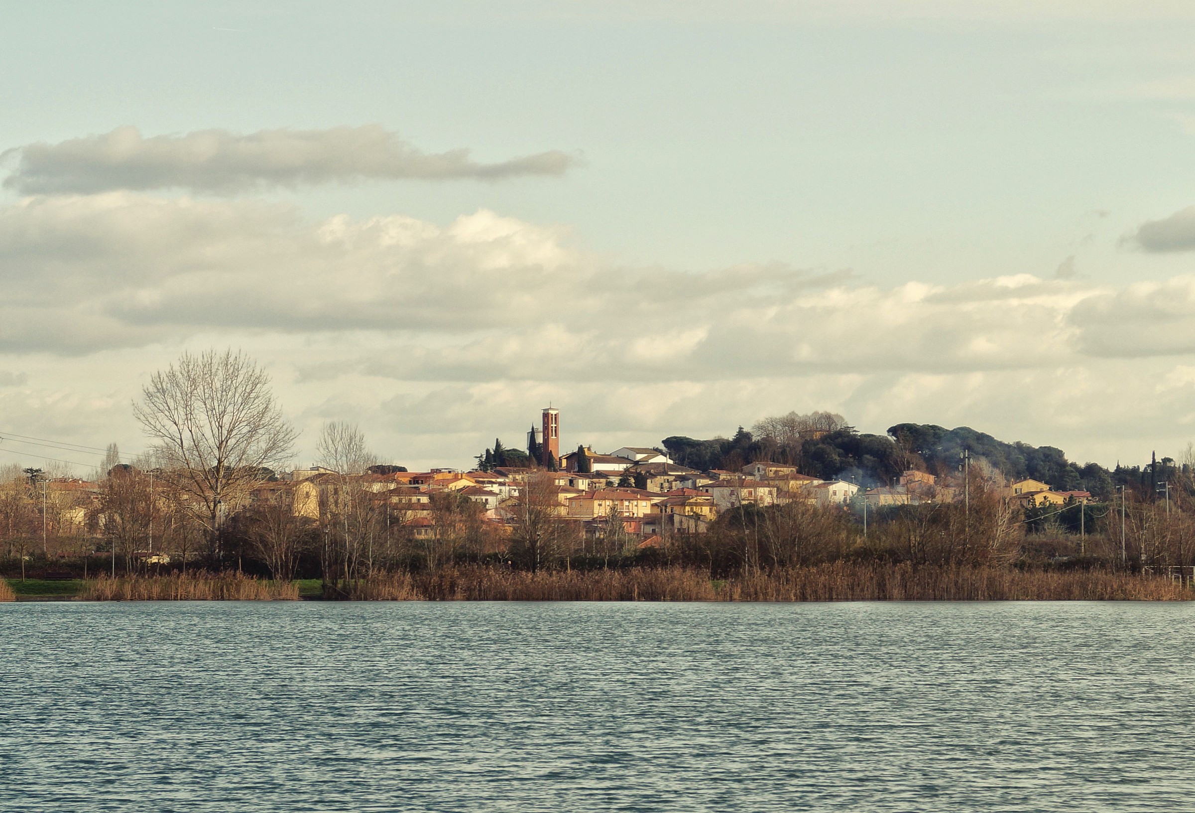 The route from the lakes Braccini Pontedera