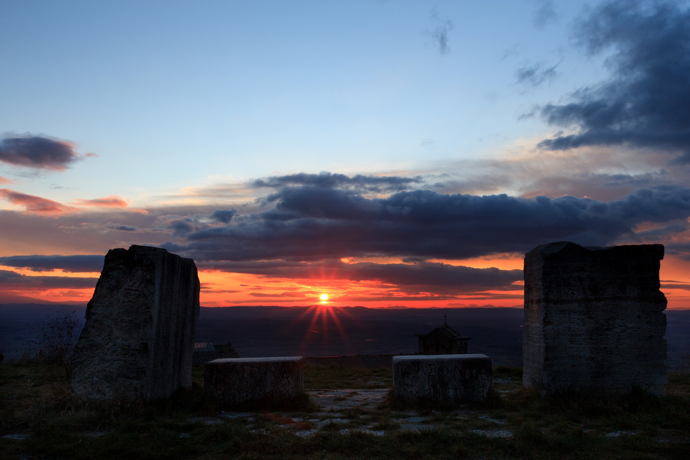 A place of honor at sunset