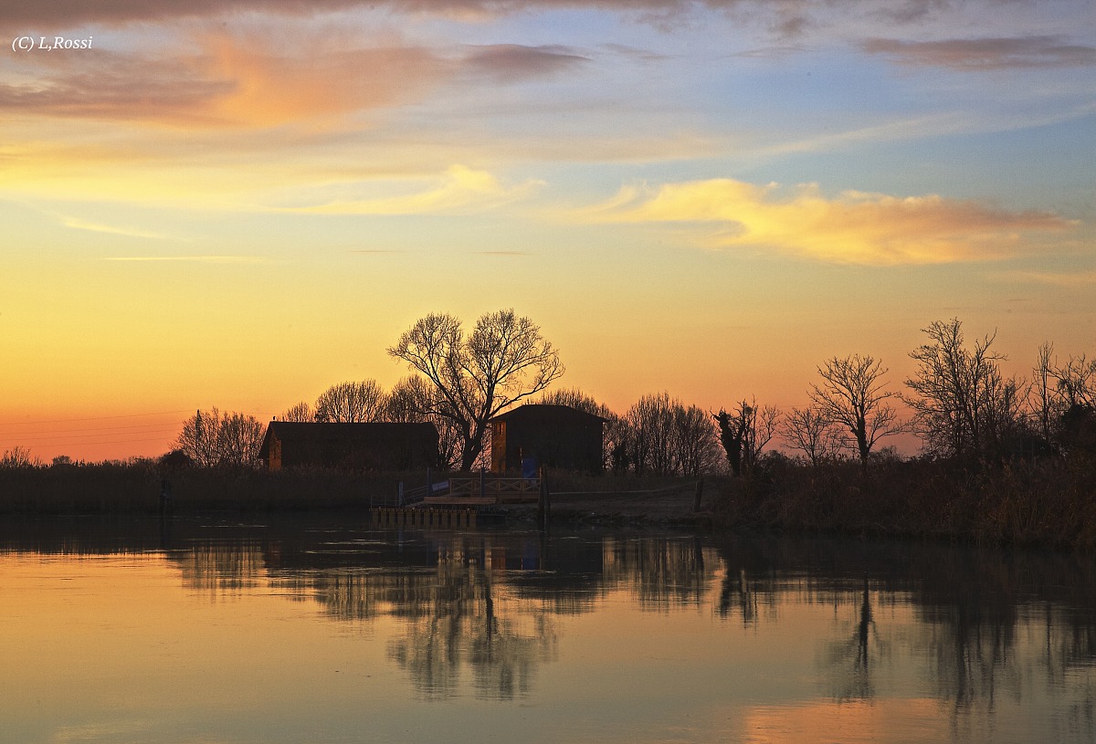 between channels and huts