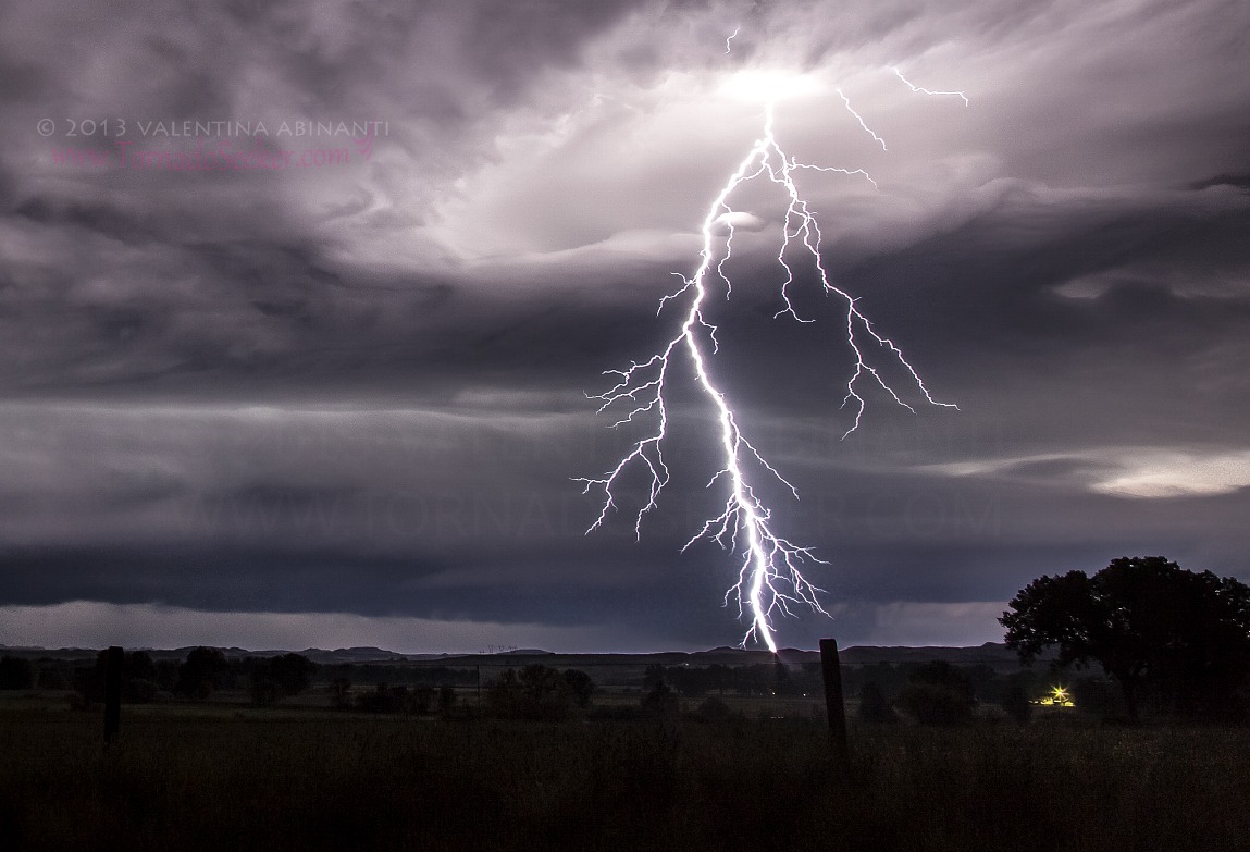 Lightning near Miles City