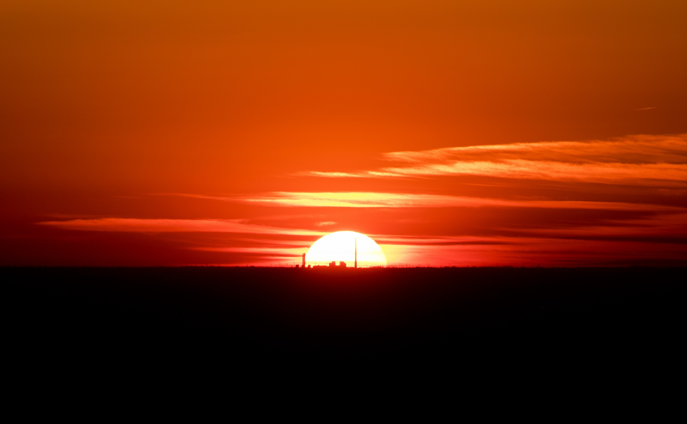 Sunset on the Po Valley