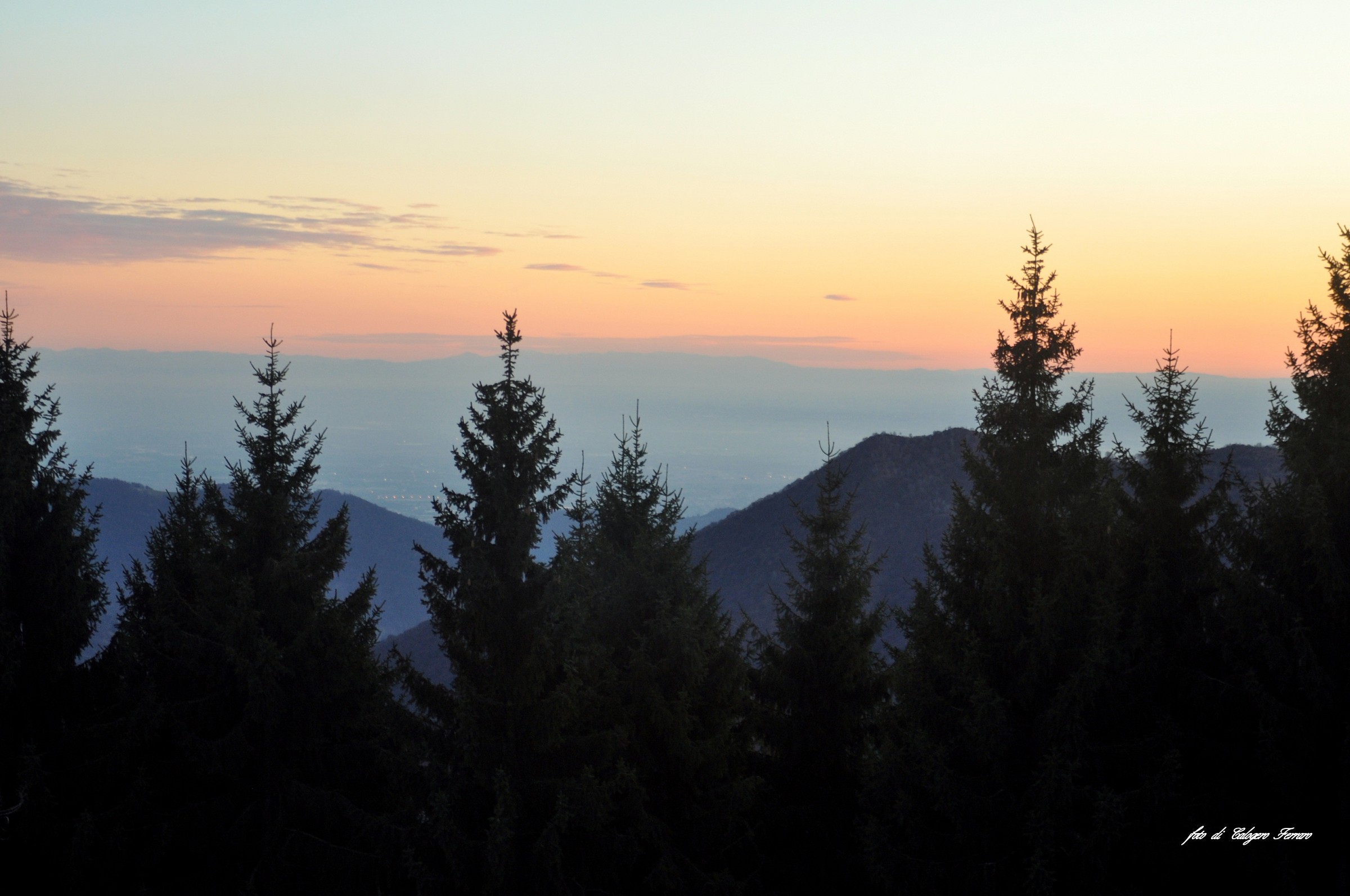 Tramonto bergamasco visto da Selvino