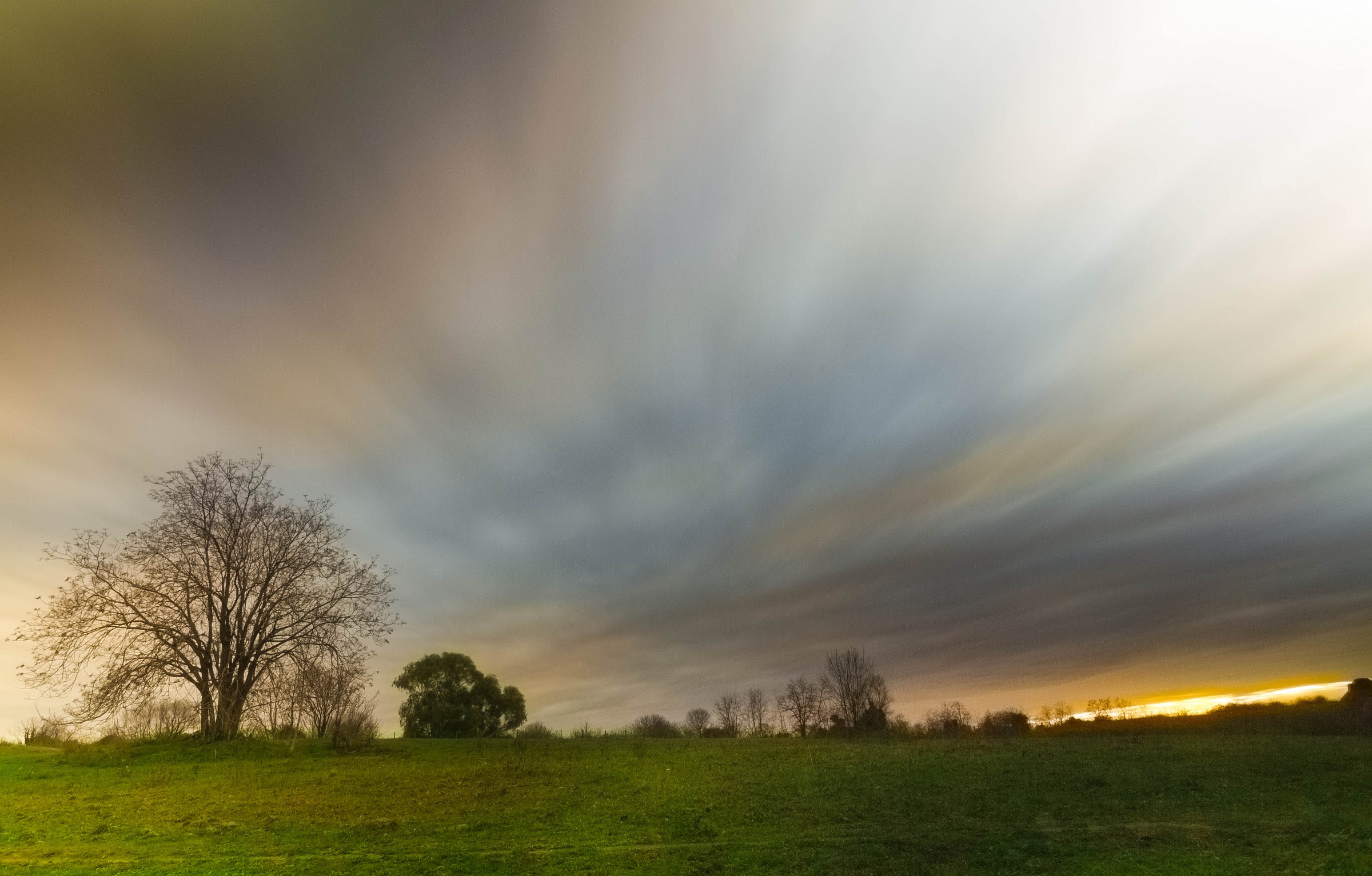 Caffarella Valley - Sunset and running clouds