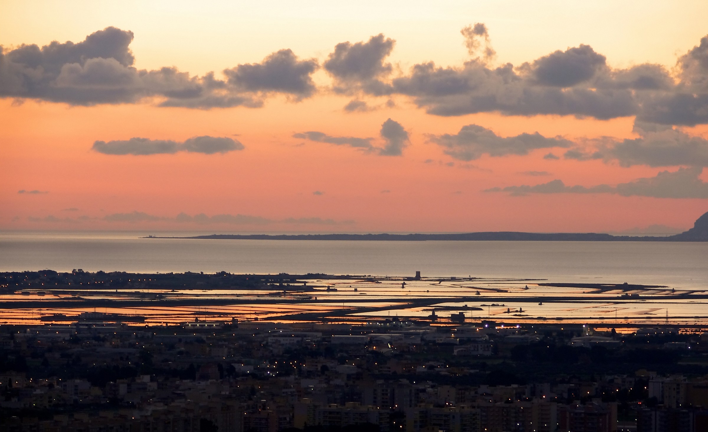Trapani - Sunset over the salt pans
