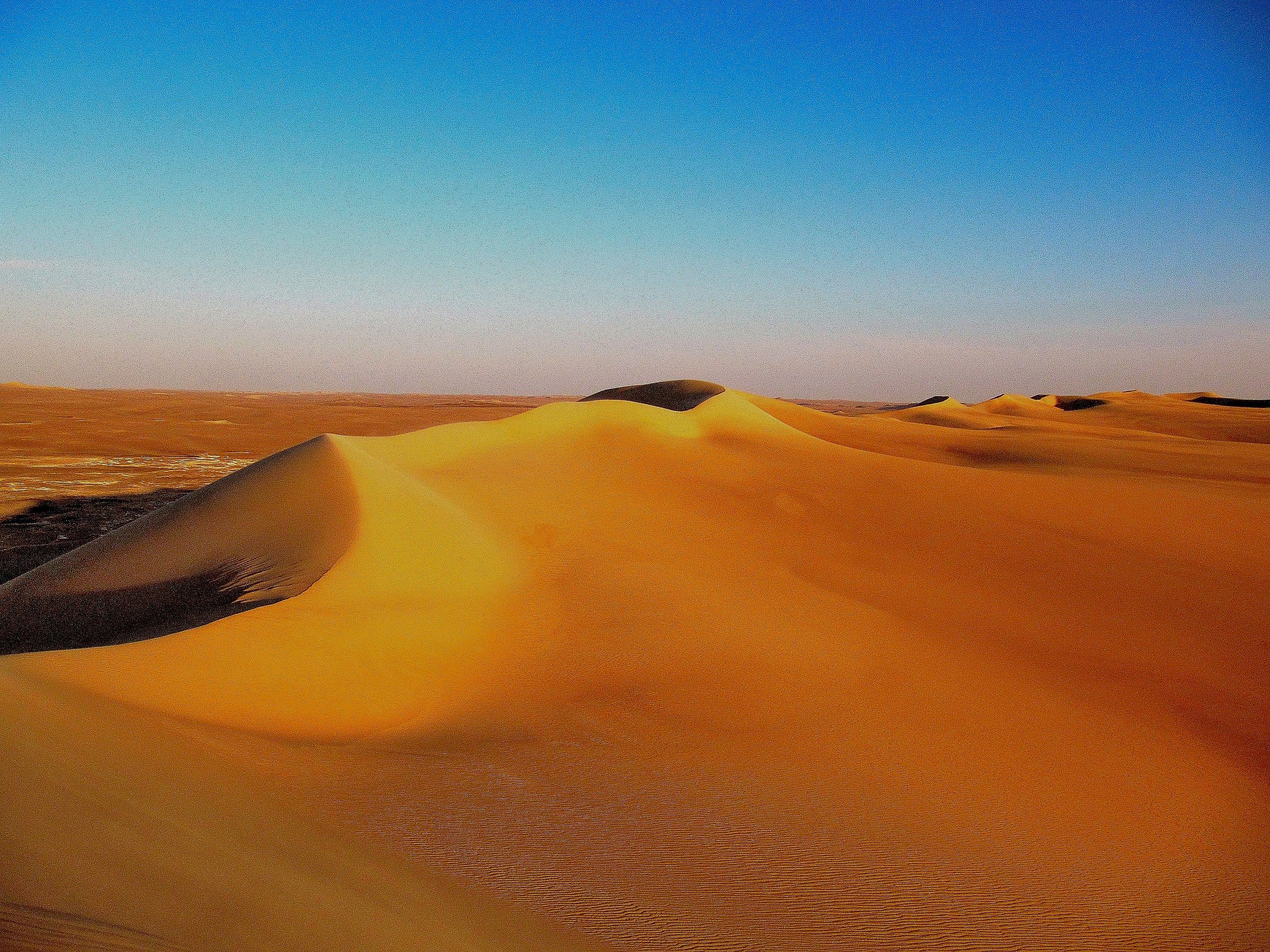 egitto - grande mare di sabbia - dune al tramonto