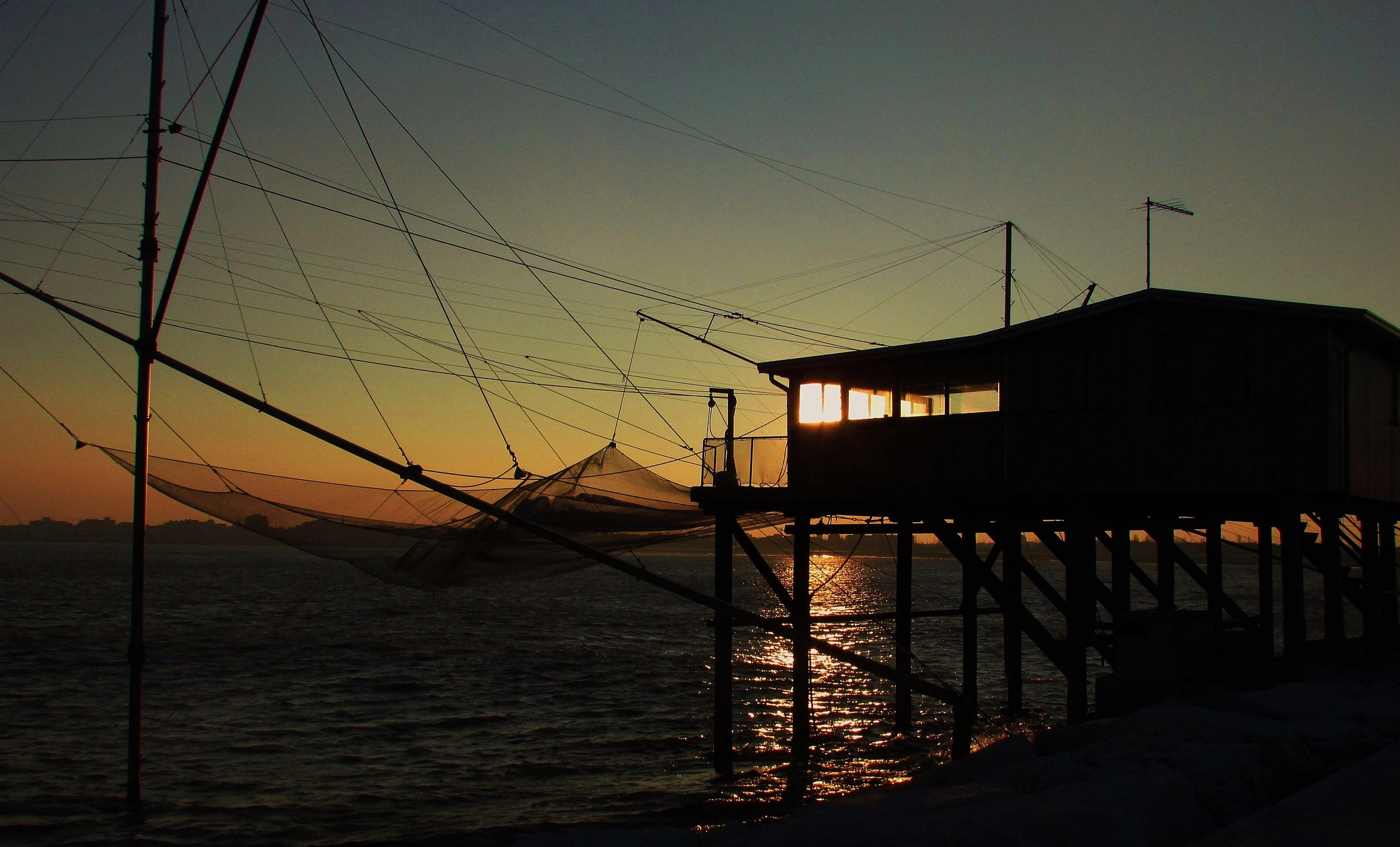 tramonto dalla diga di Sottomarina