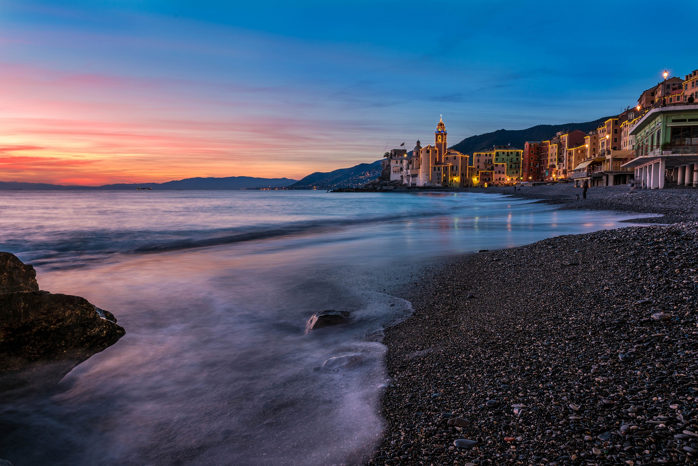 Tramonto invernale a Camogli (Ultima modifica)