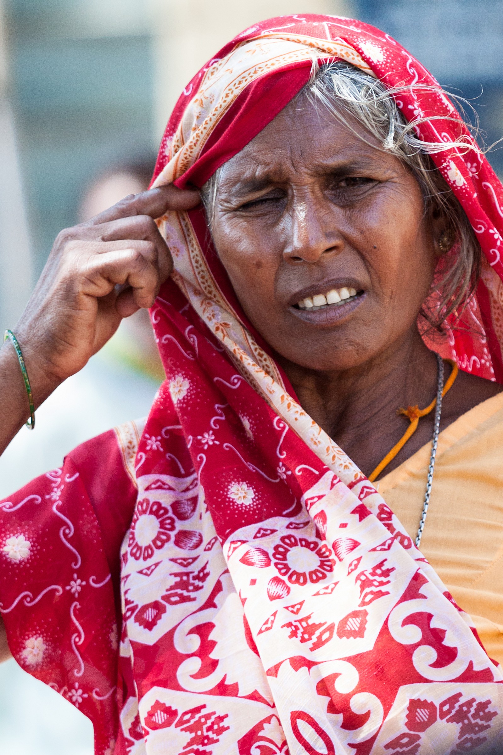 old lady in Varanasi