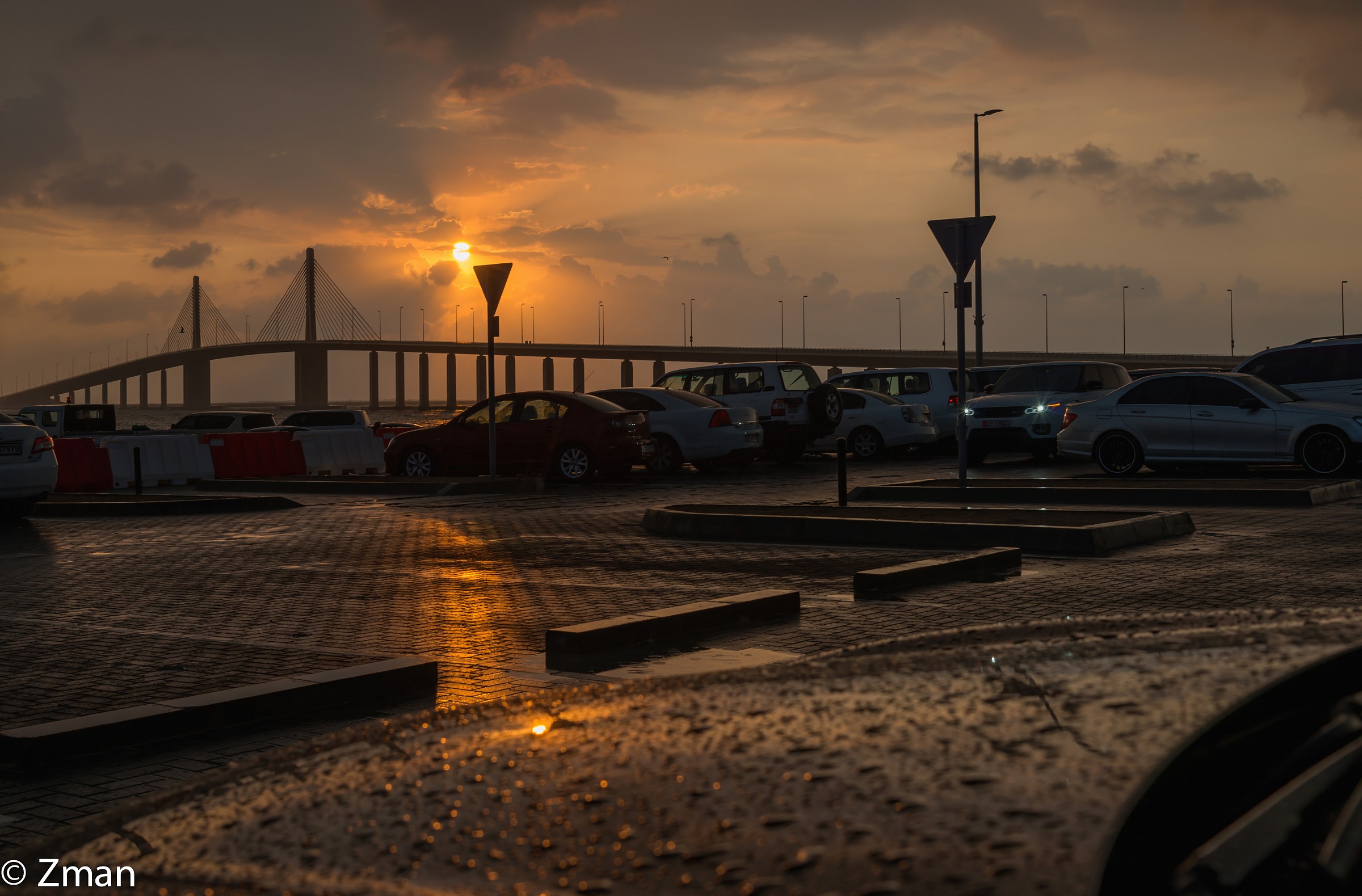 Tramonto, pioggia e un ponte e My Car