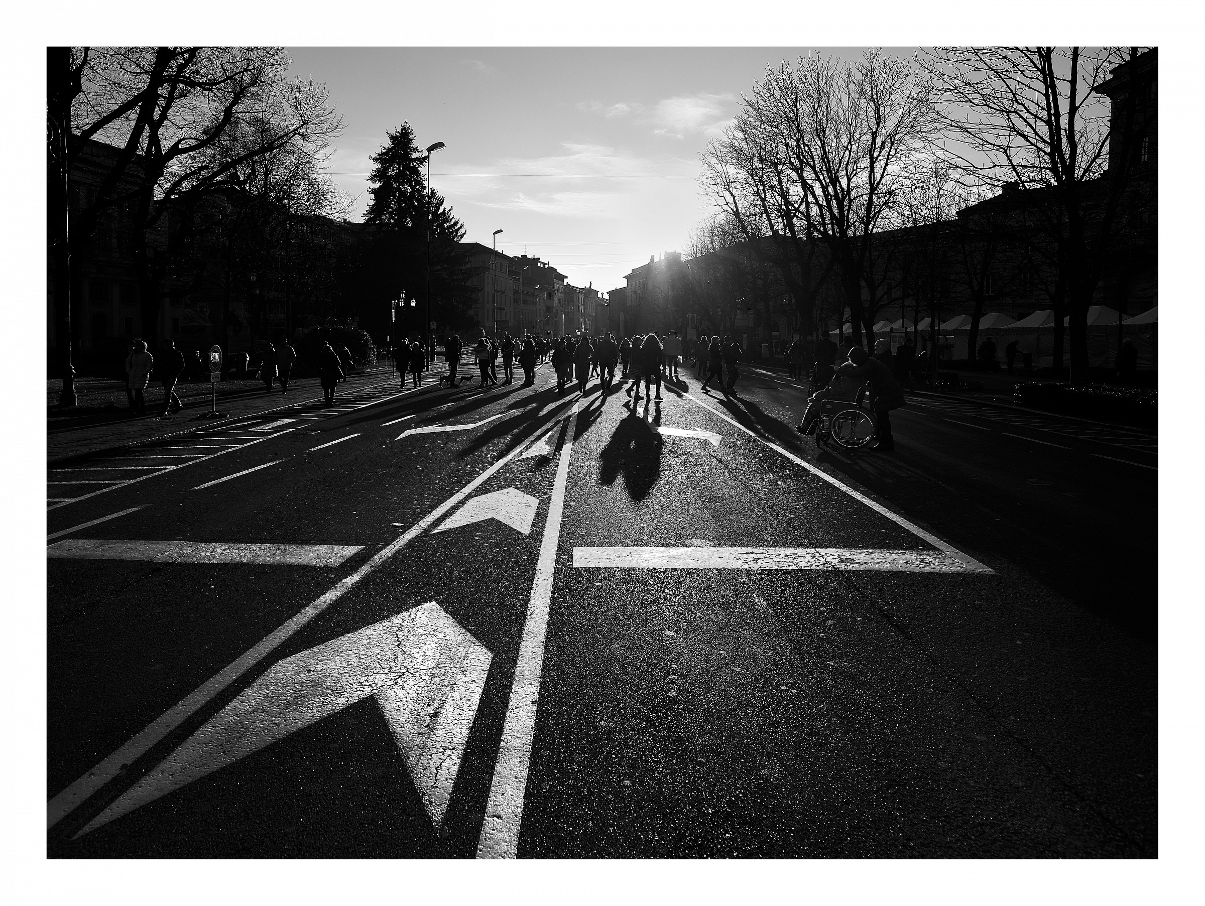 People Walking in The Light