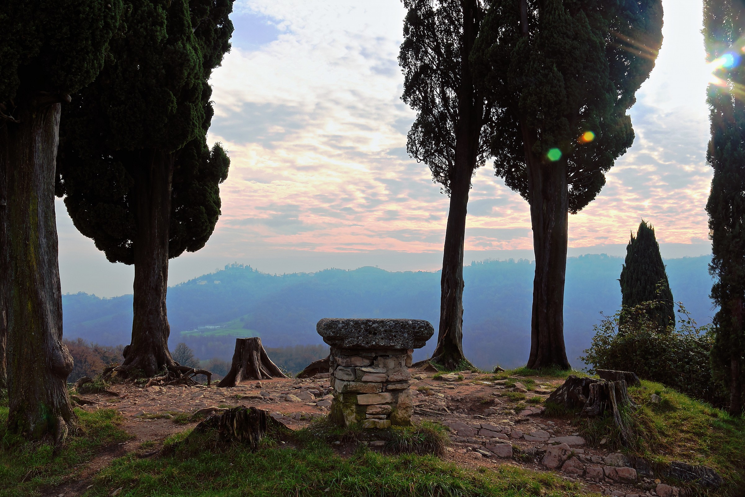 Altar of the first pyramid Montevecchia