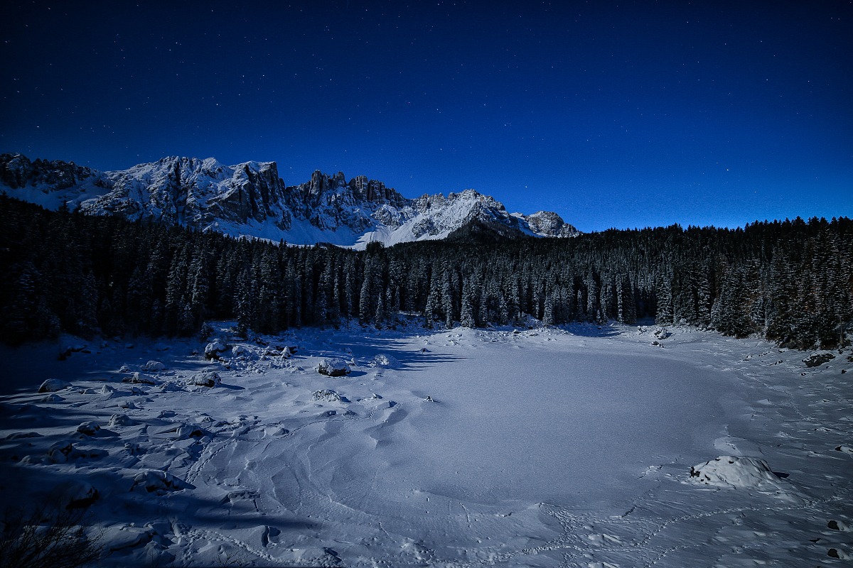 chiaro di luna a Carezza