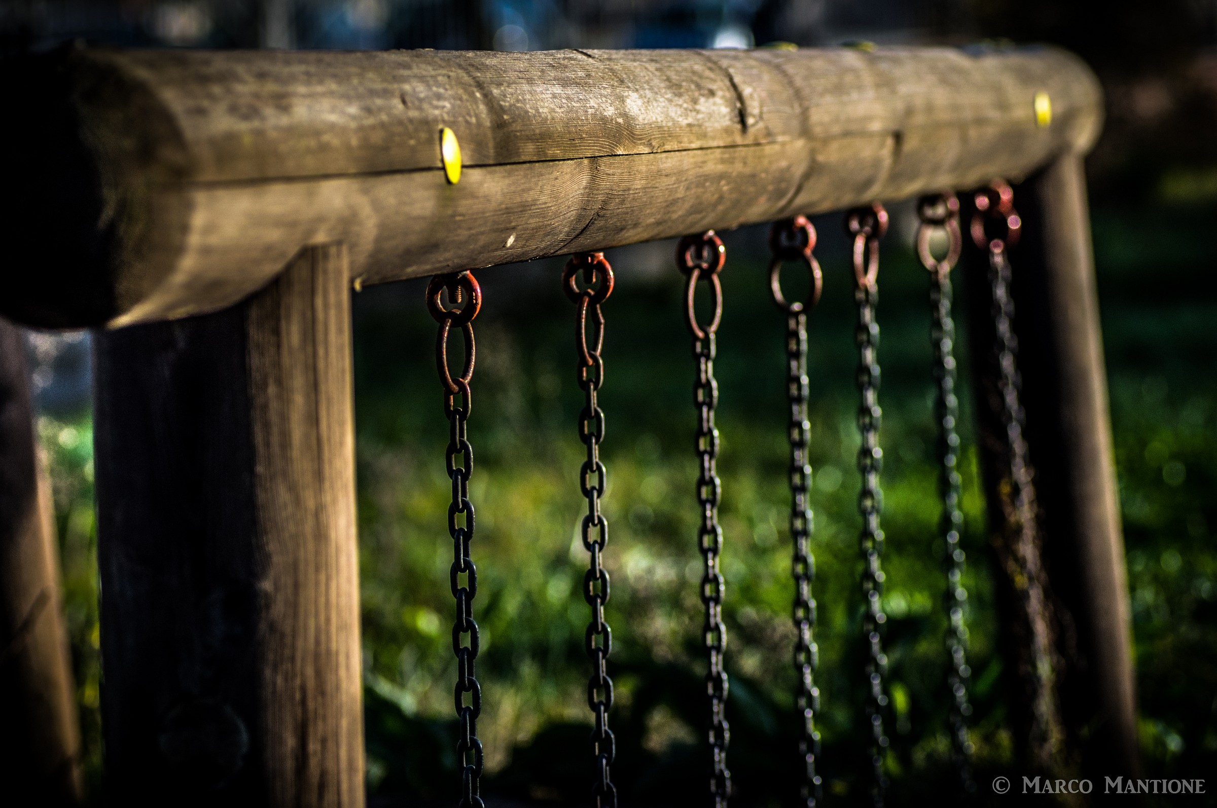 wood and chains