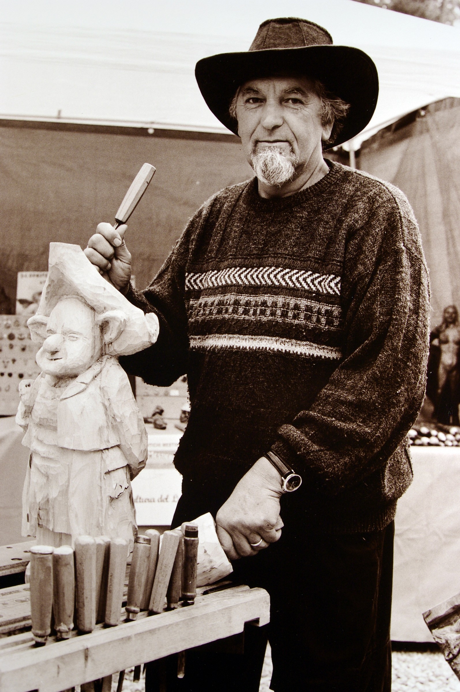 the sculptor of wood.