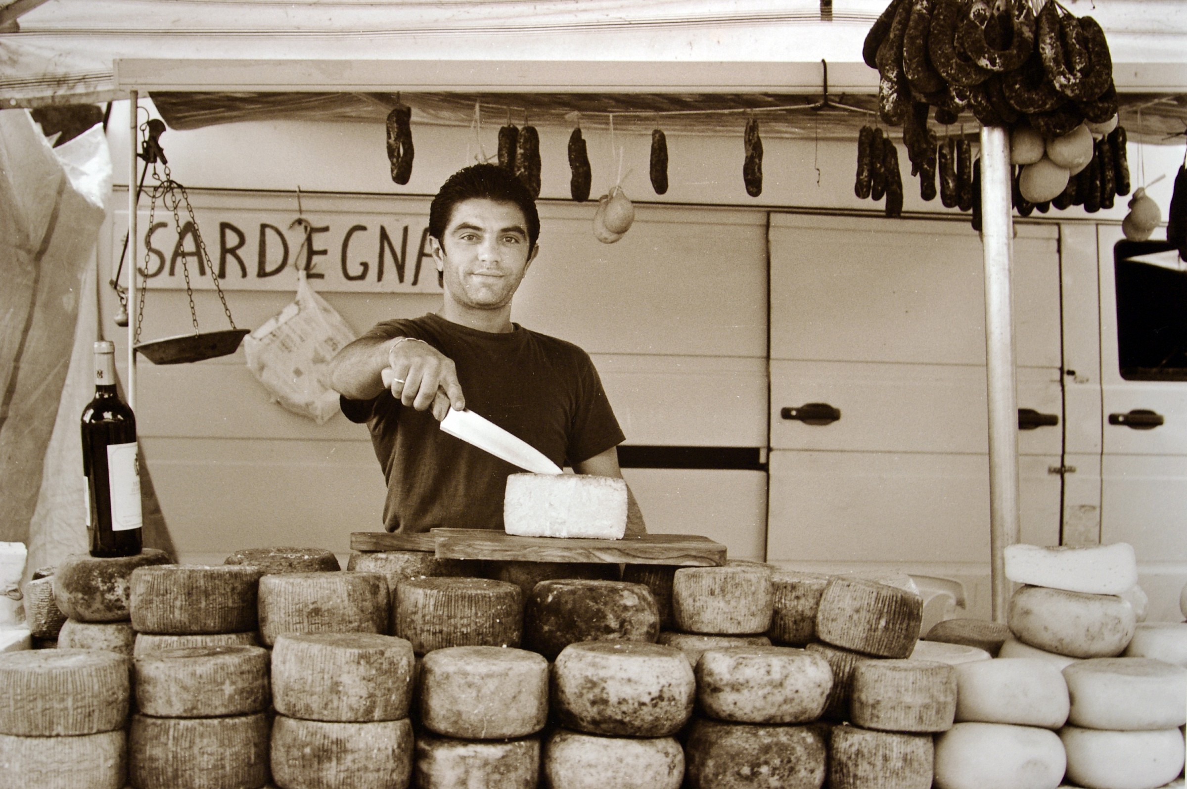 pecorino cheese from Sardinia.