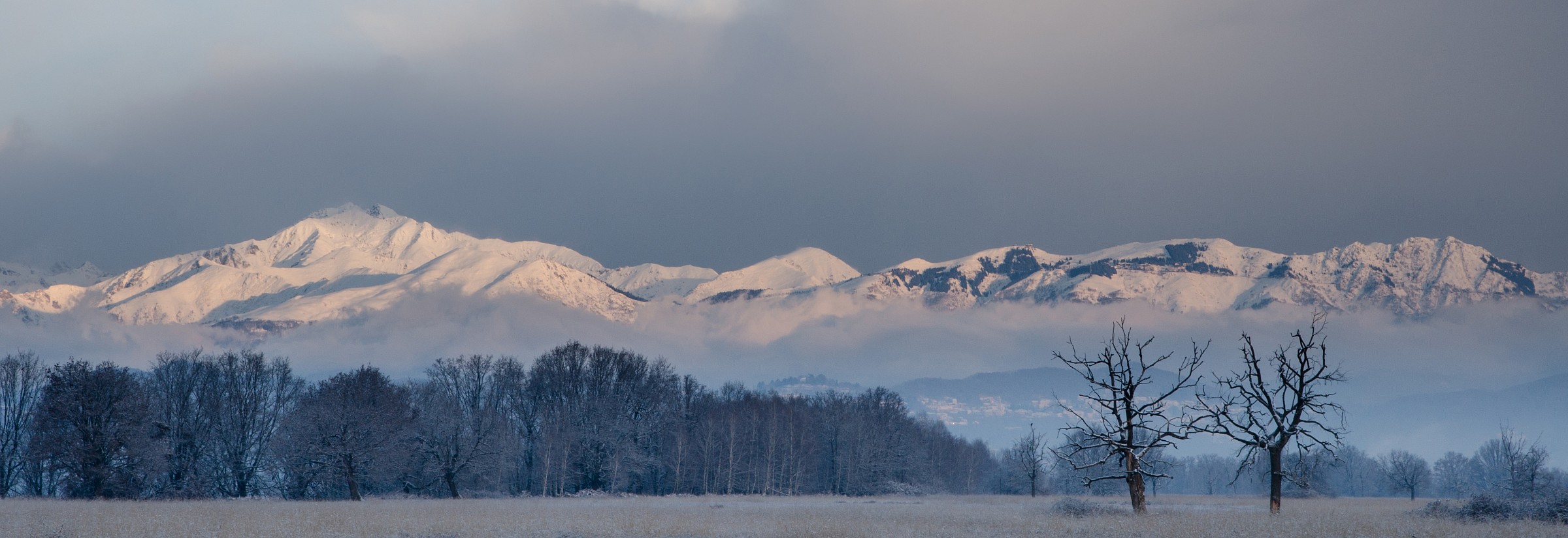 Panorama sulle prealpi, dalla Baraggia di Candelo