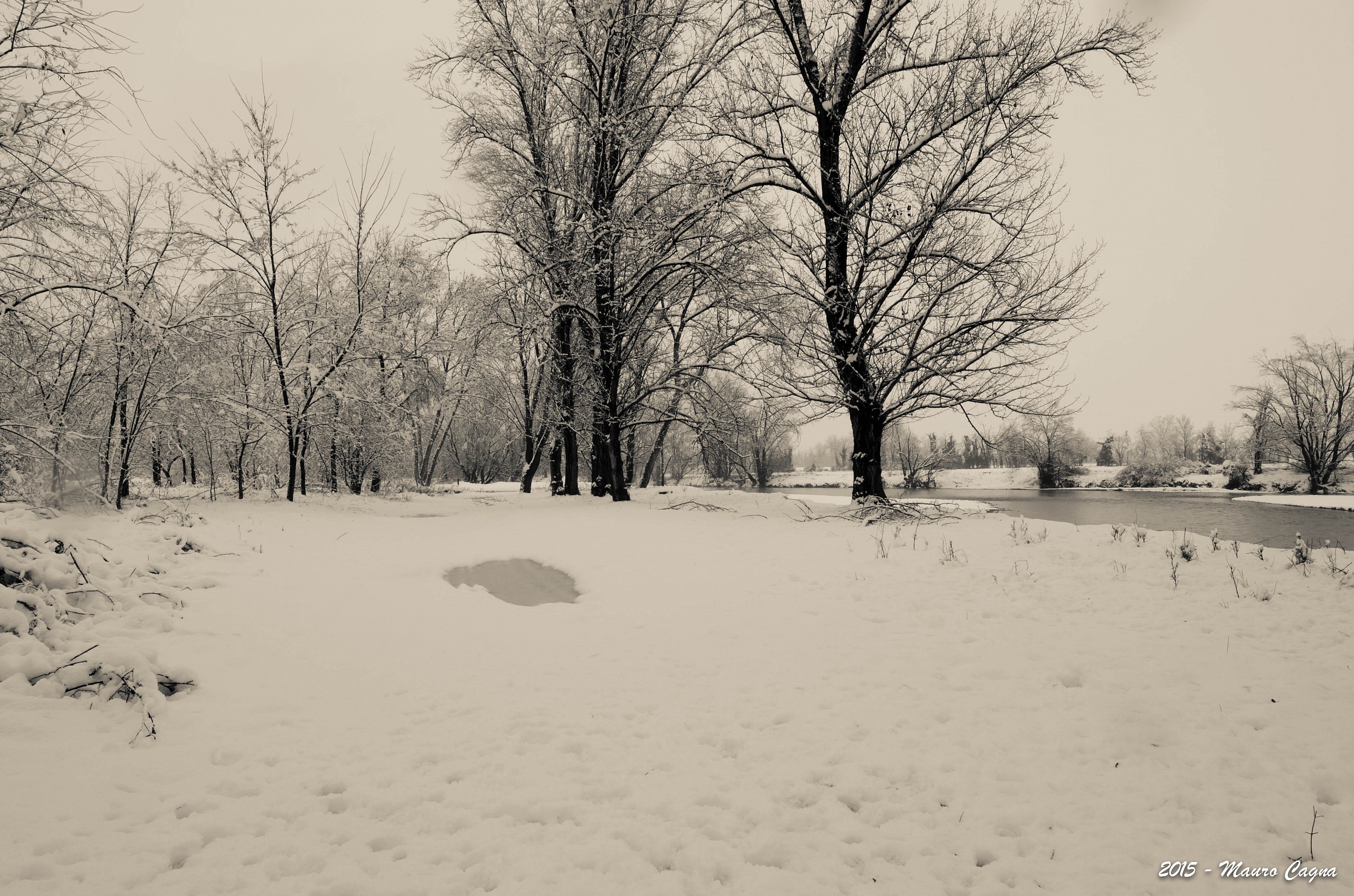 Nevicata sul fiume Serio #1