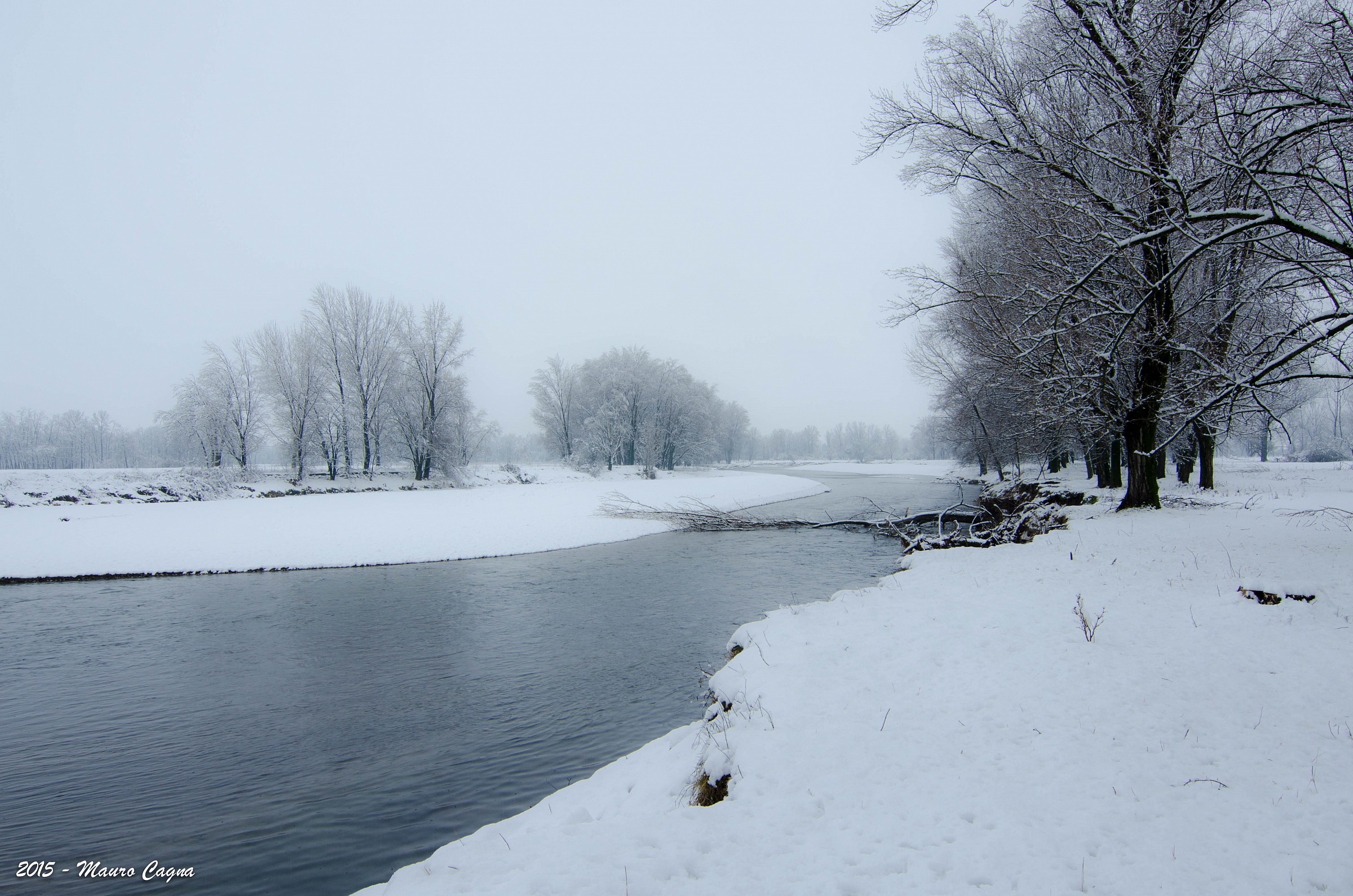 Nevicata sul fiume Serio #3