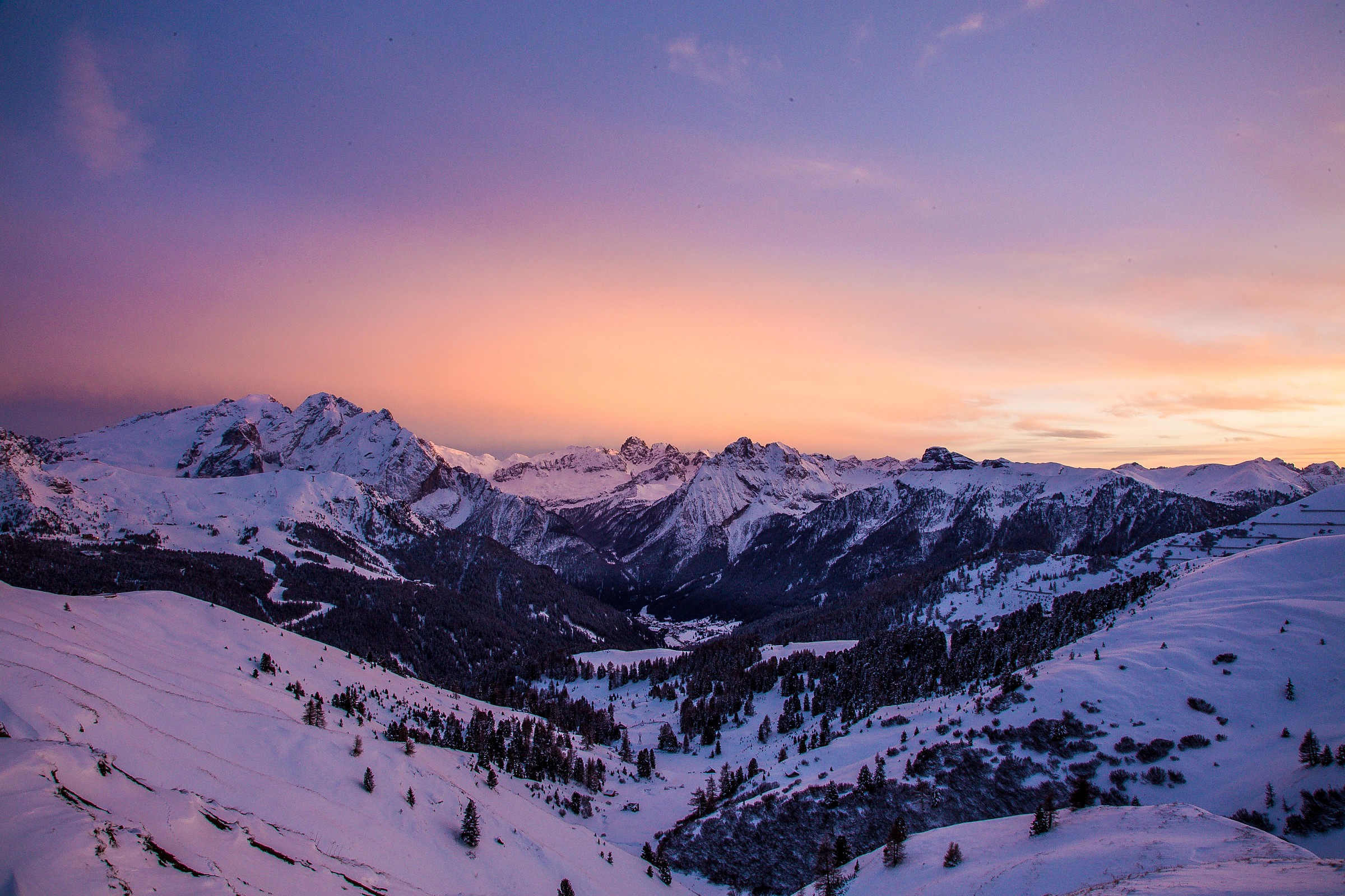 Sunset on the Val di Fassa