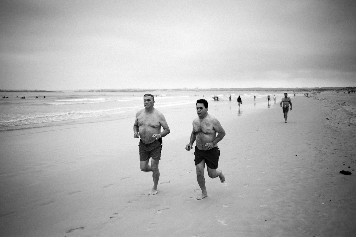 Running on the beach