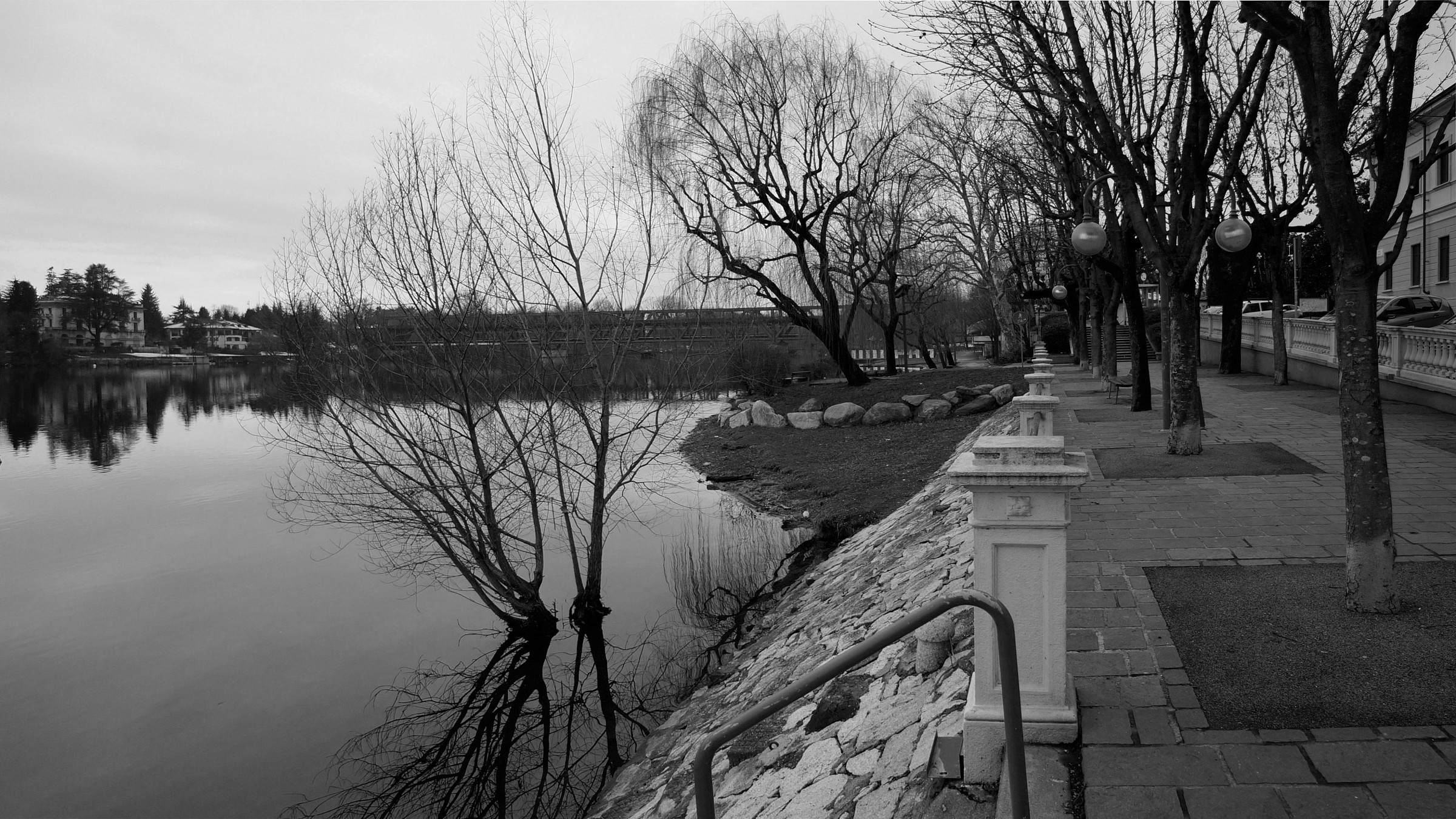 Late afternoon a leaden day of February