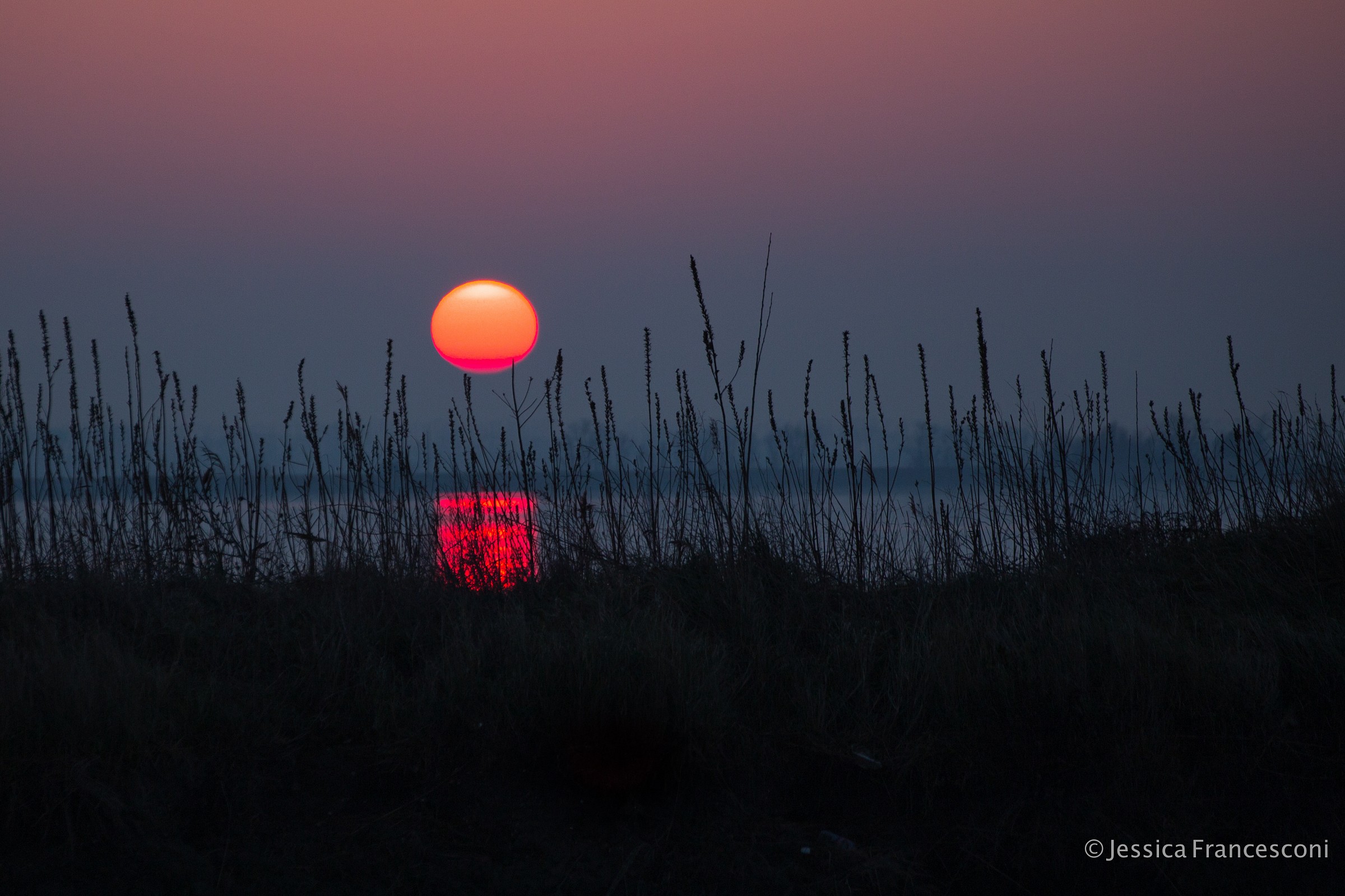 Tramonto sulle Valli di Comacchio