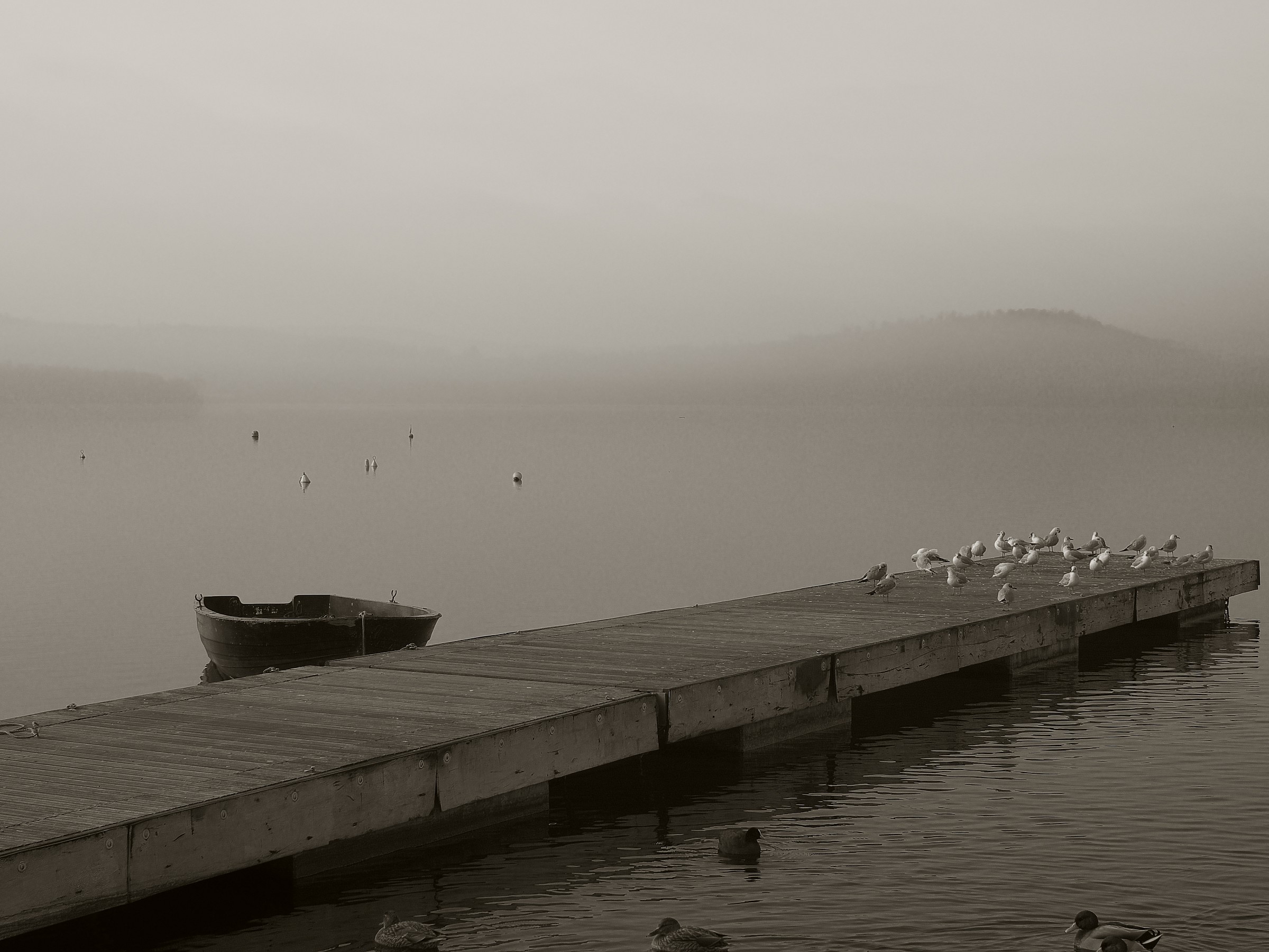 There are those who enjoy the lake in winter ...
