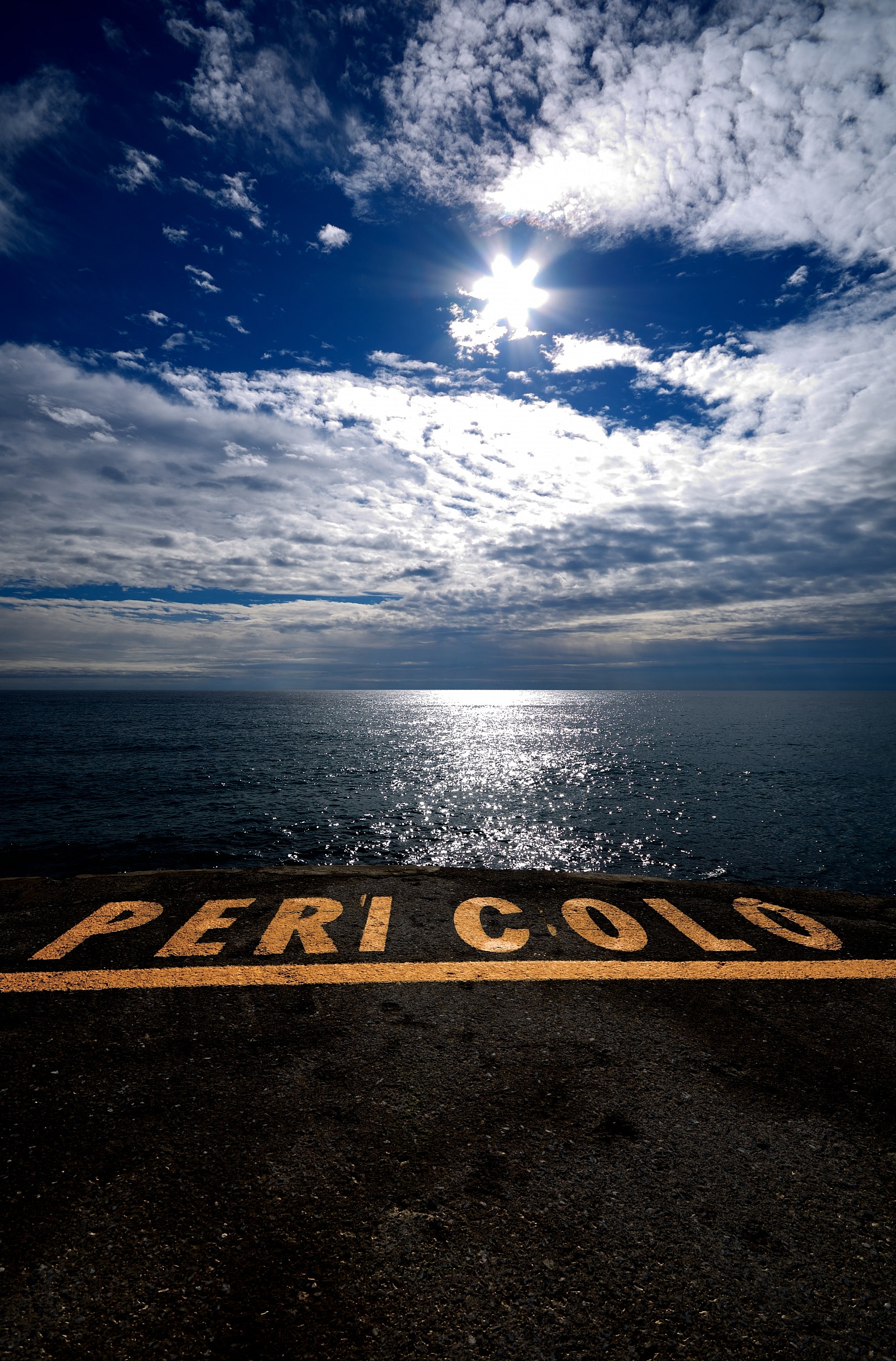 careful not to fall off the pier!