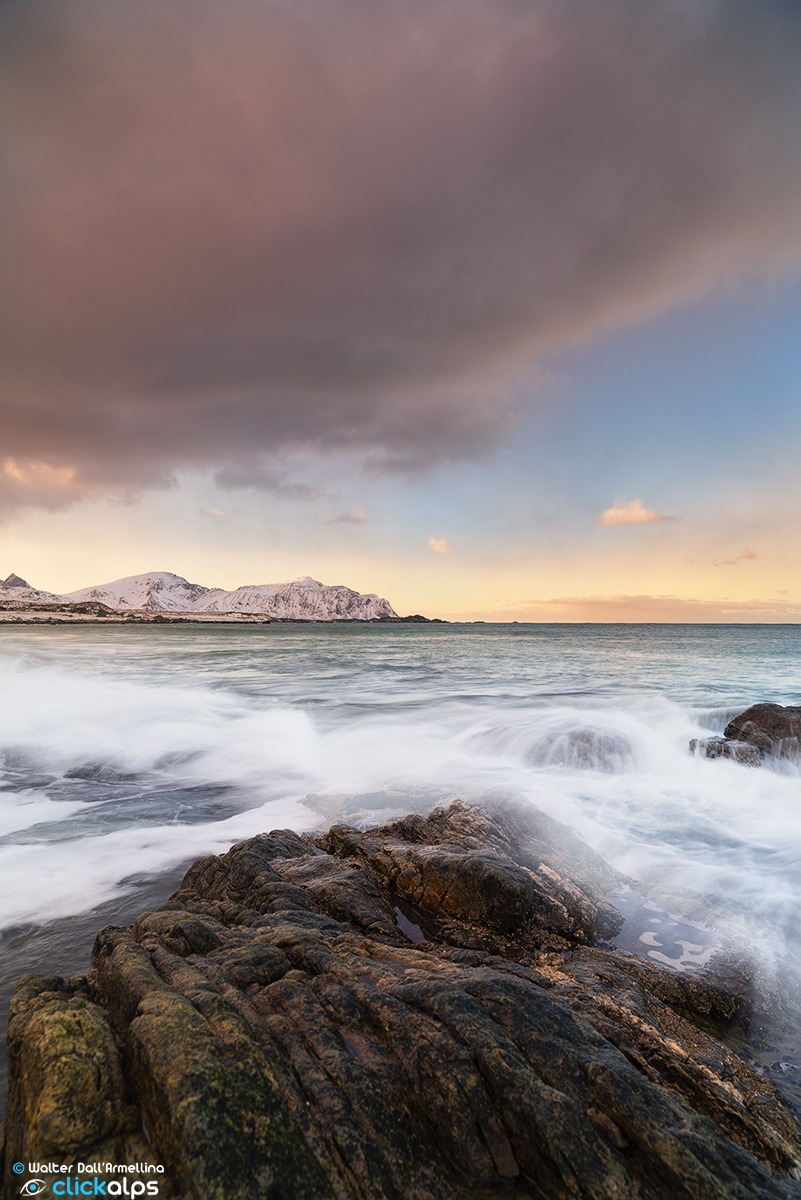 Spiaggia Skagsanden al tramonto