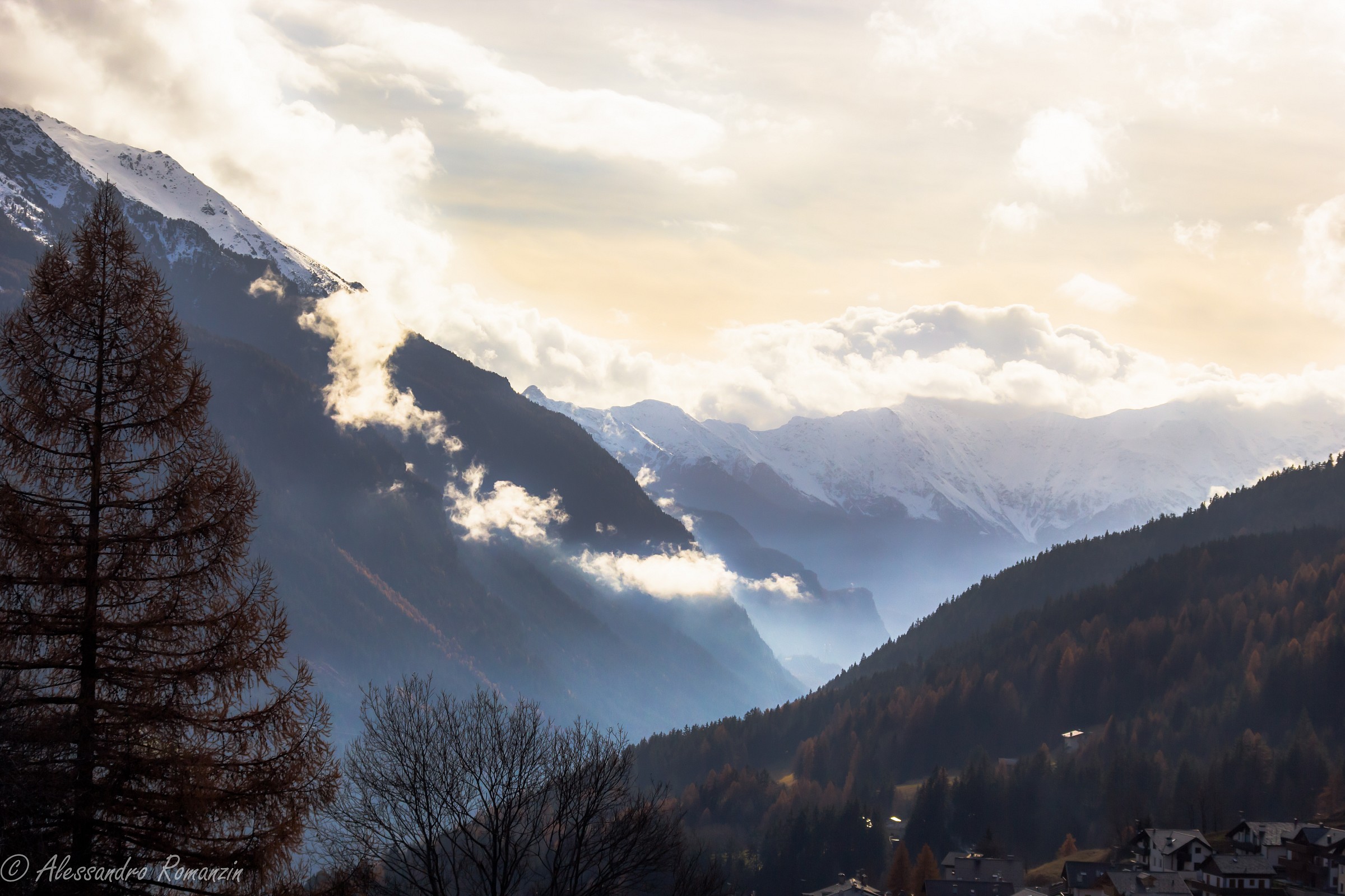The clouds at sunset