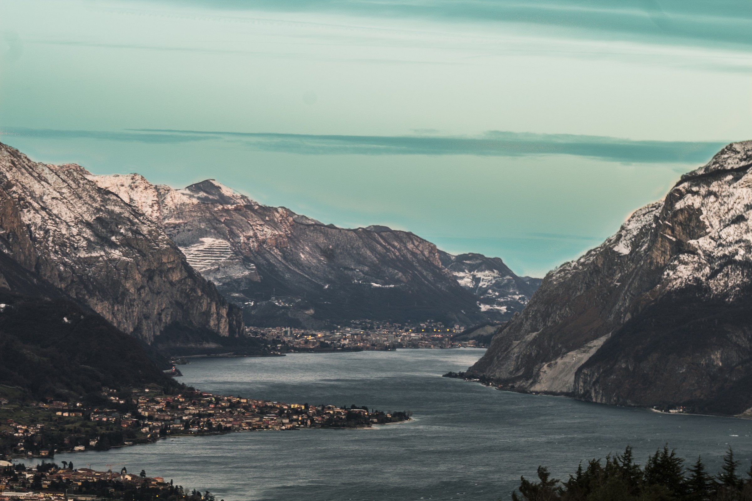 Lake Lecco. View from Civenna