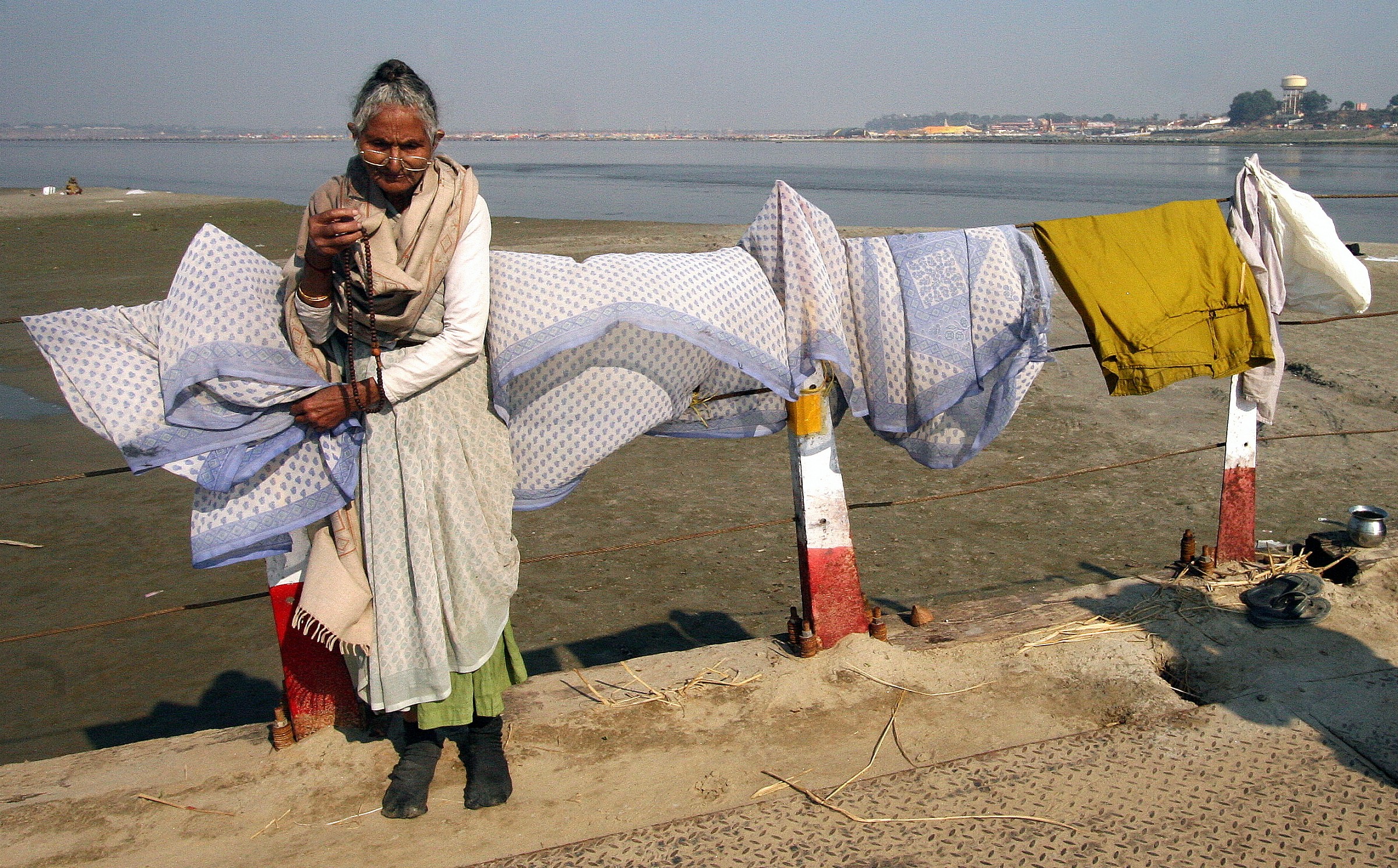 On the right bank of the Ganges
