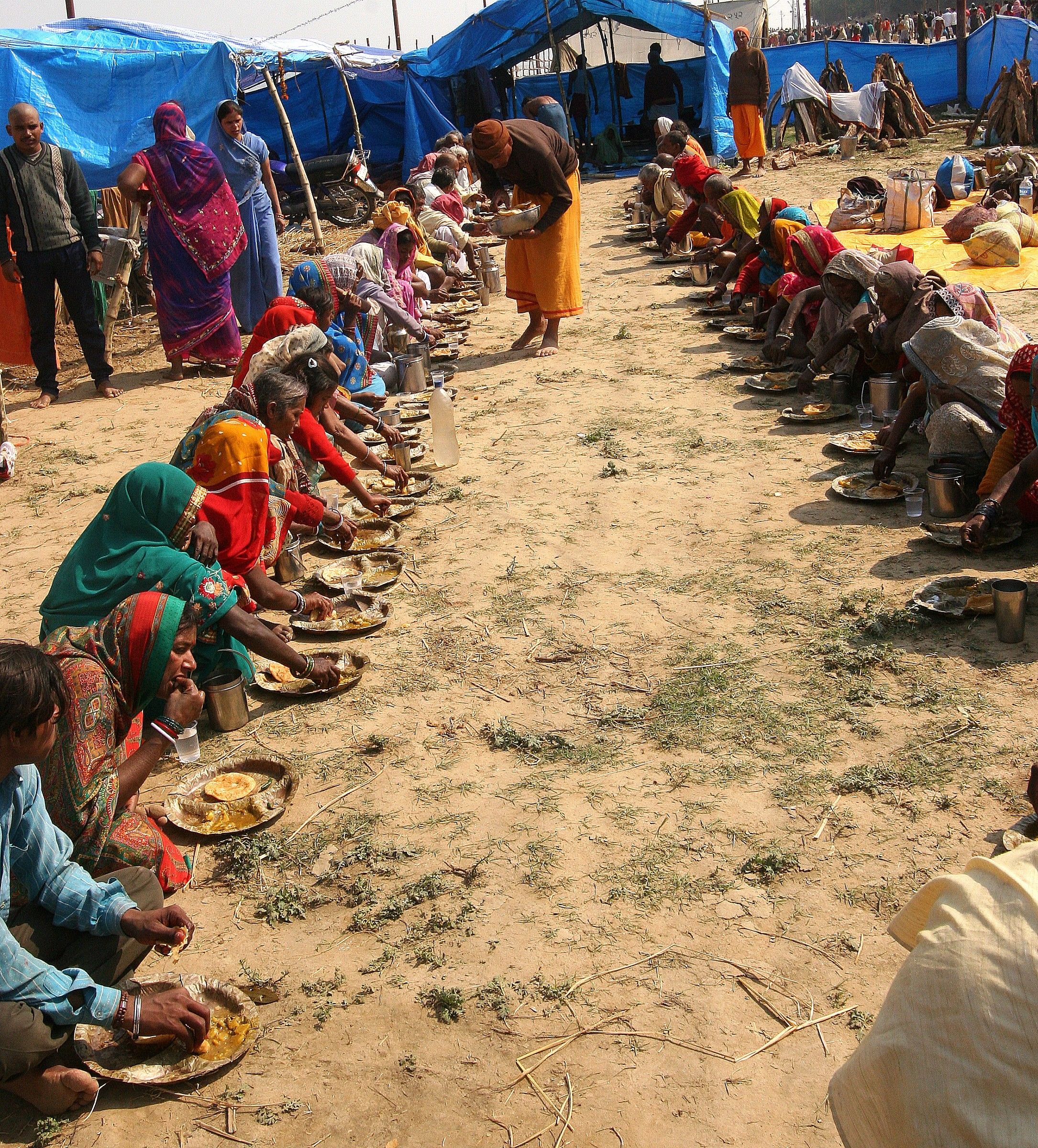 On the right bank of the Ganges