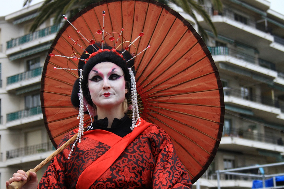 Geisha and Paper Umbrella