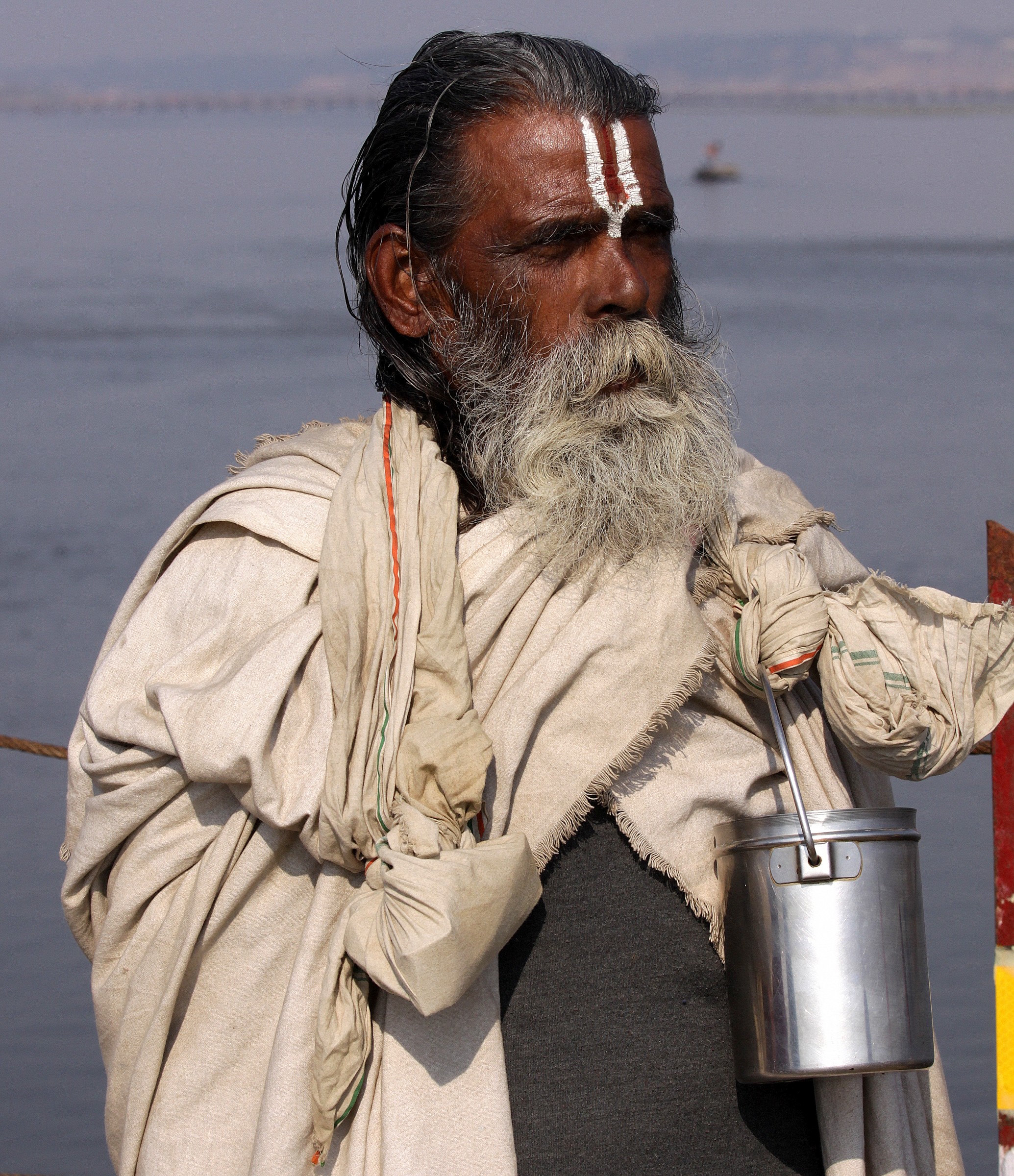 On the right bank of the Ganges