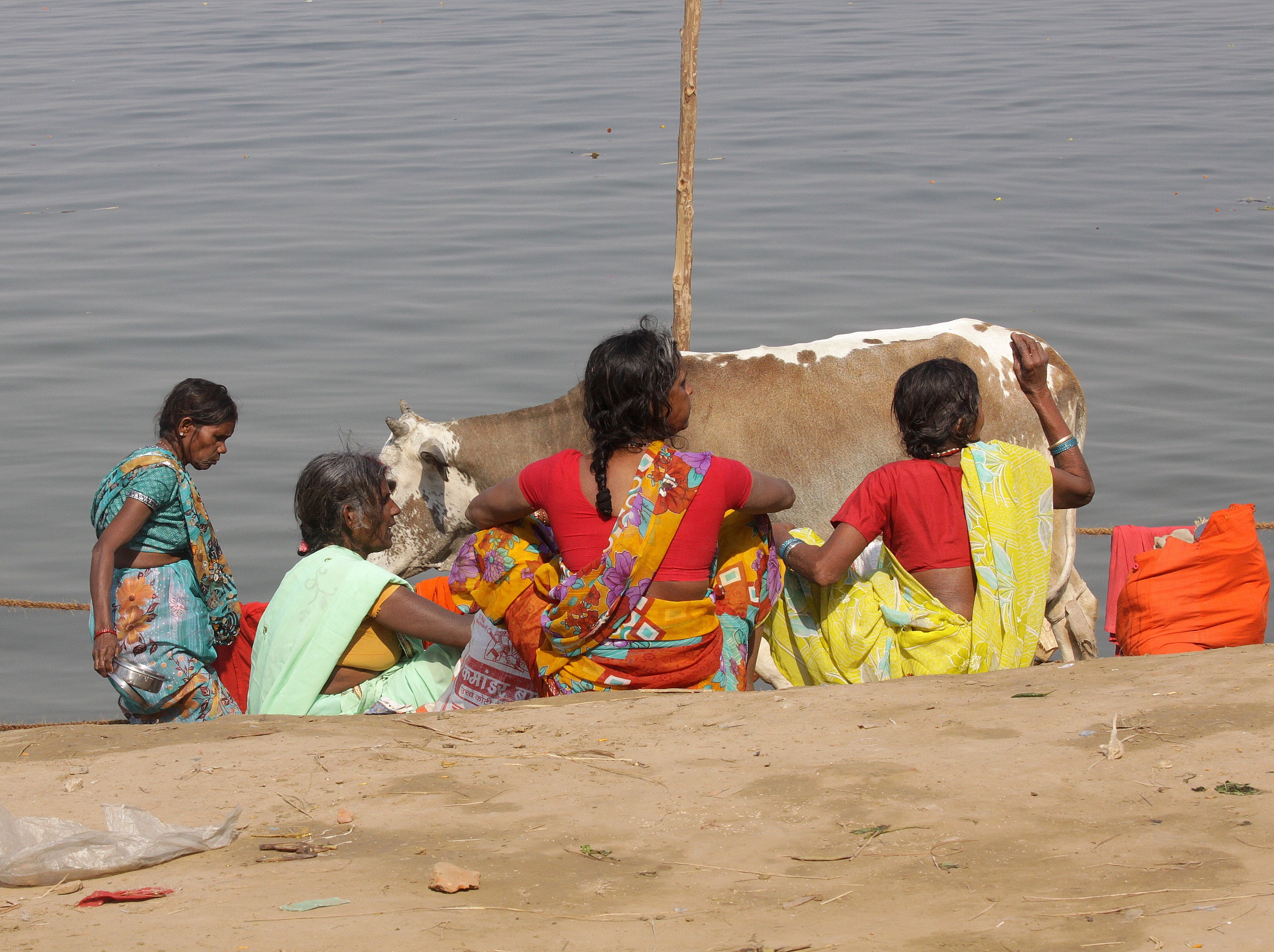 On the right bank of the Ganges