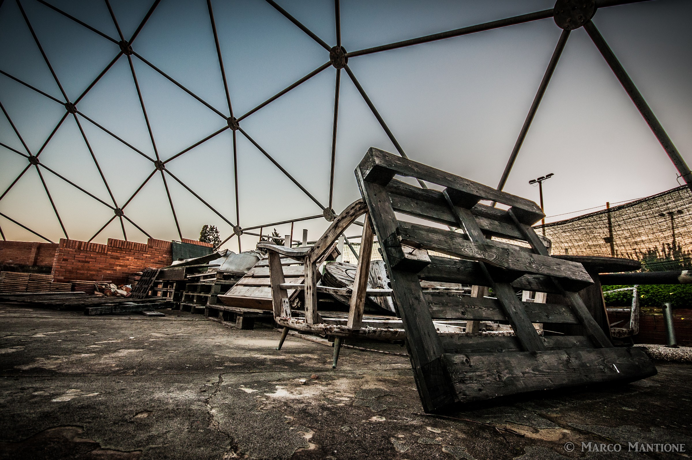 Inside the abandoned building