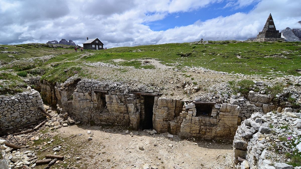 trenches on Mount Piana