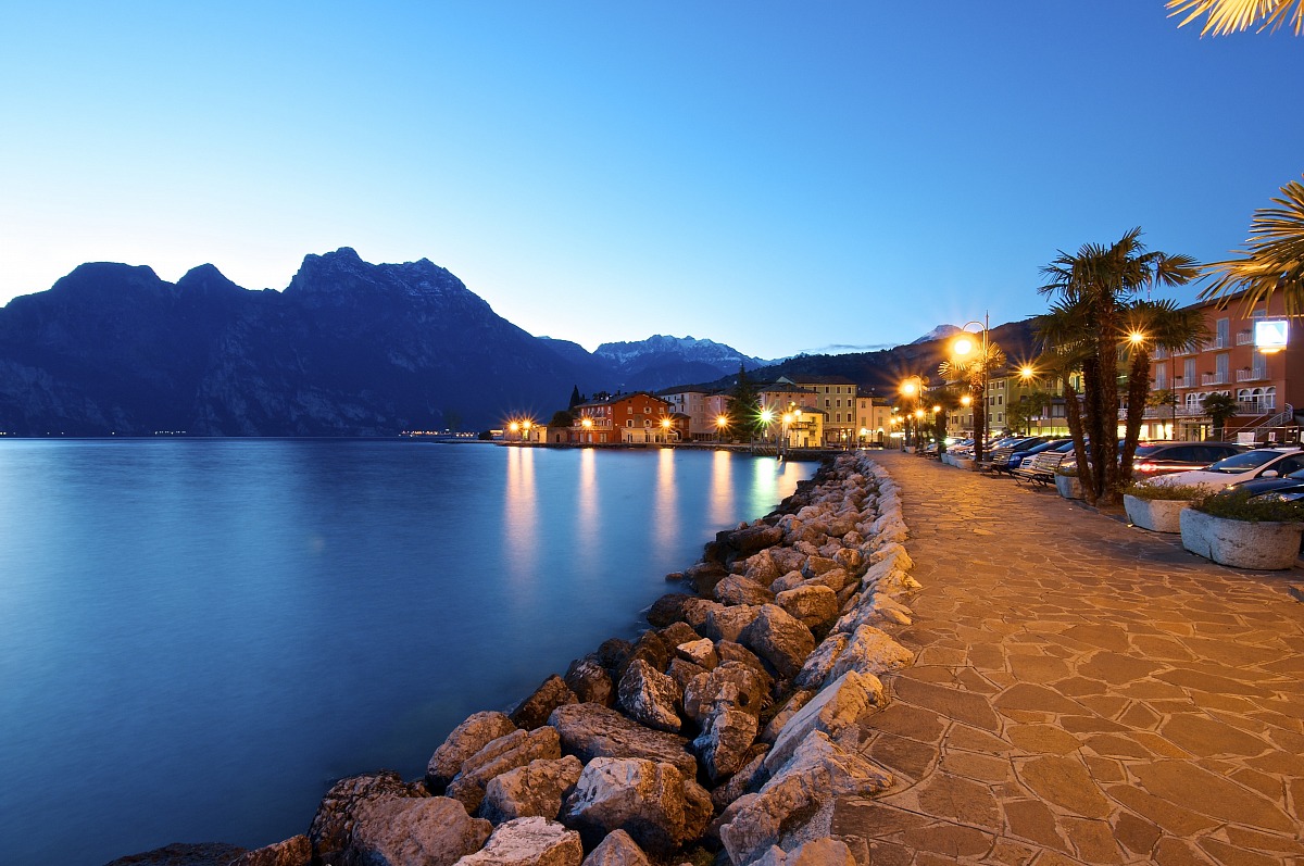 Torbole sul Garda in the evening.