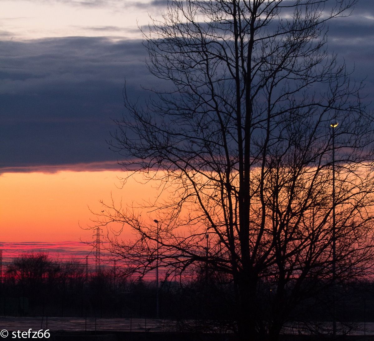 Rainy sunday's sunset