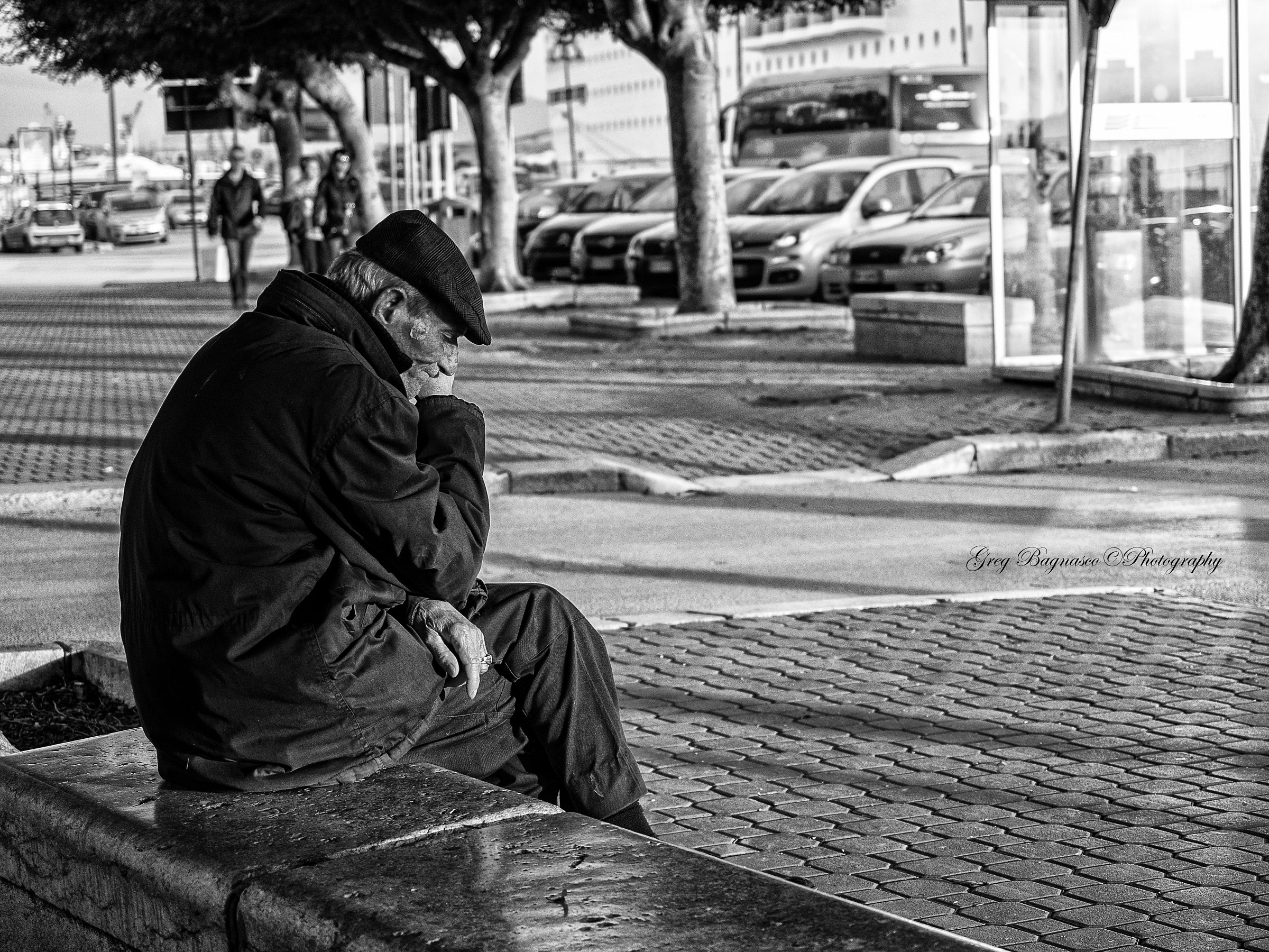The old man on the bench